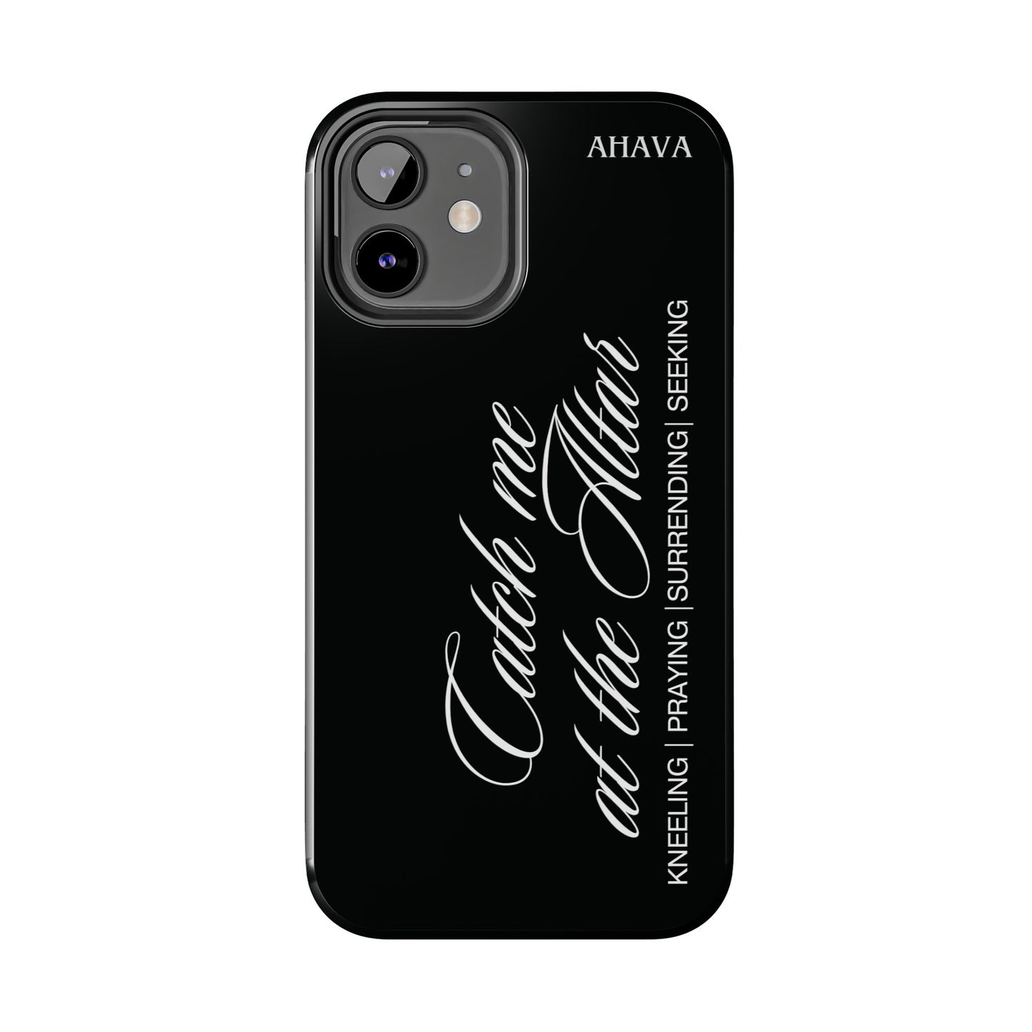 "Catch Me at the Altar" Black Phone Case
