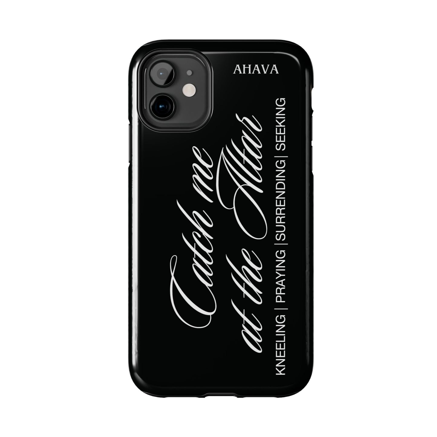 "Catch Me at the Altar" Black Phone Case