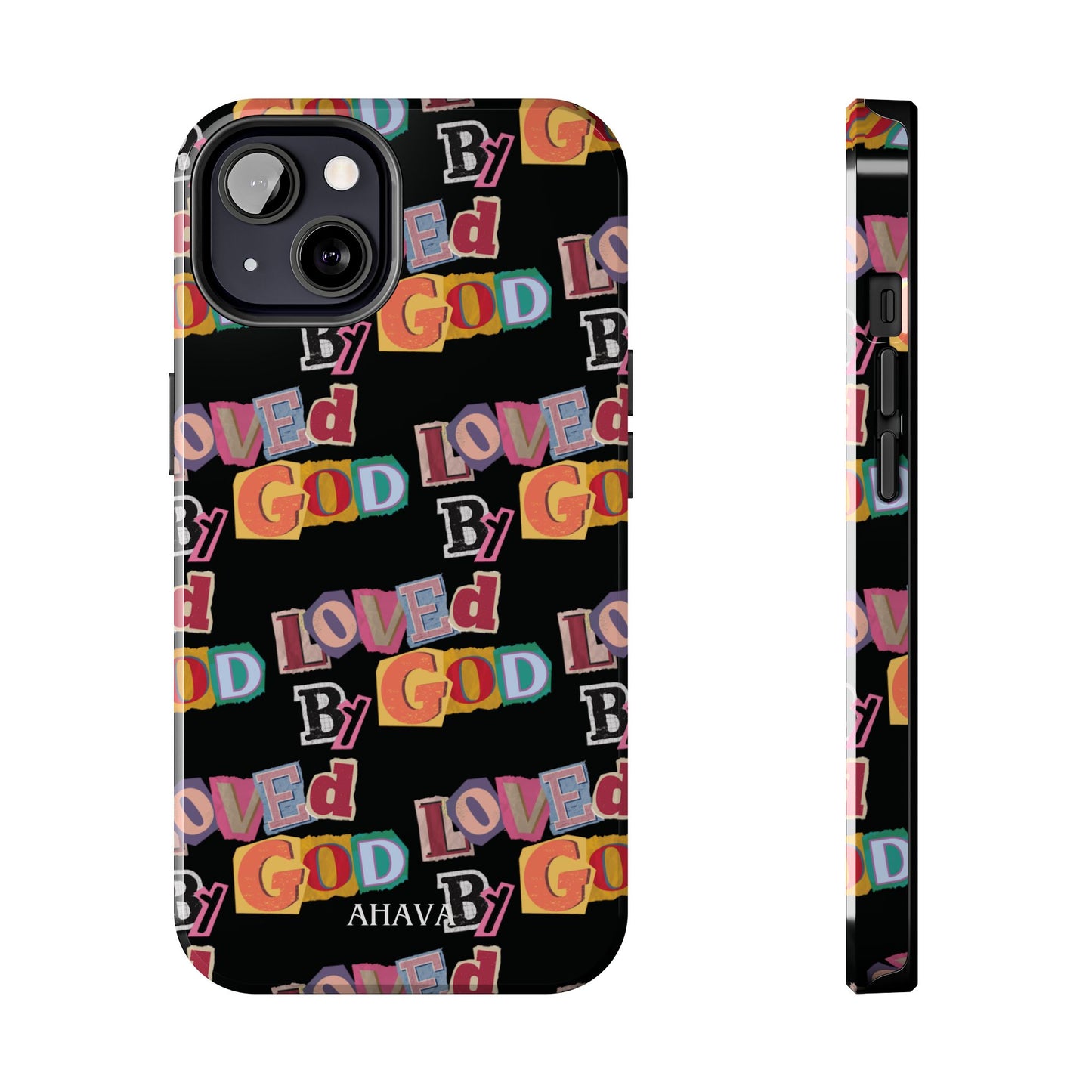 "Loved by God" Black Phone Case