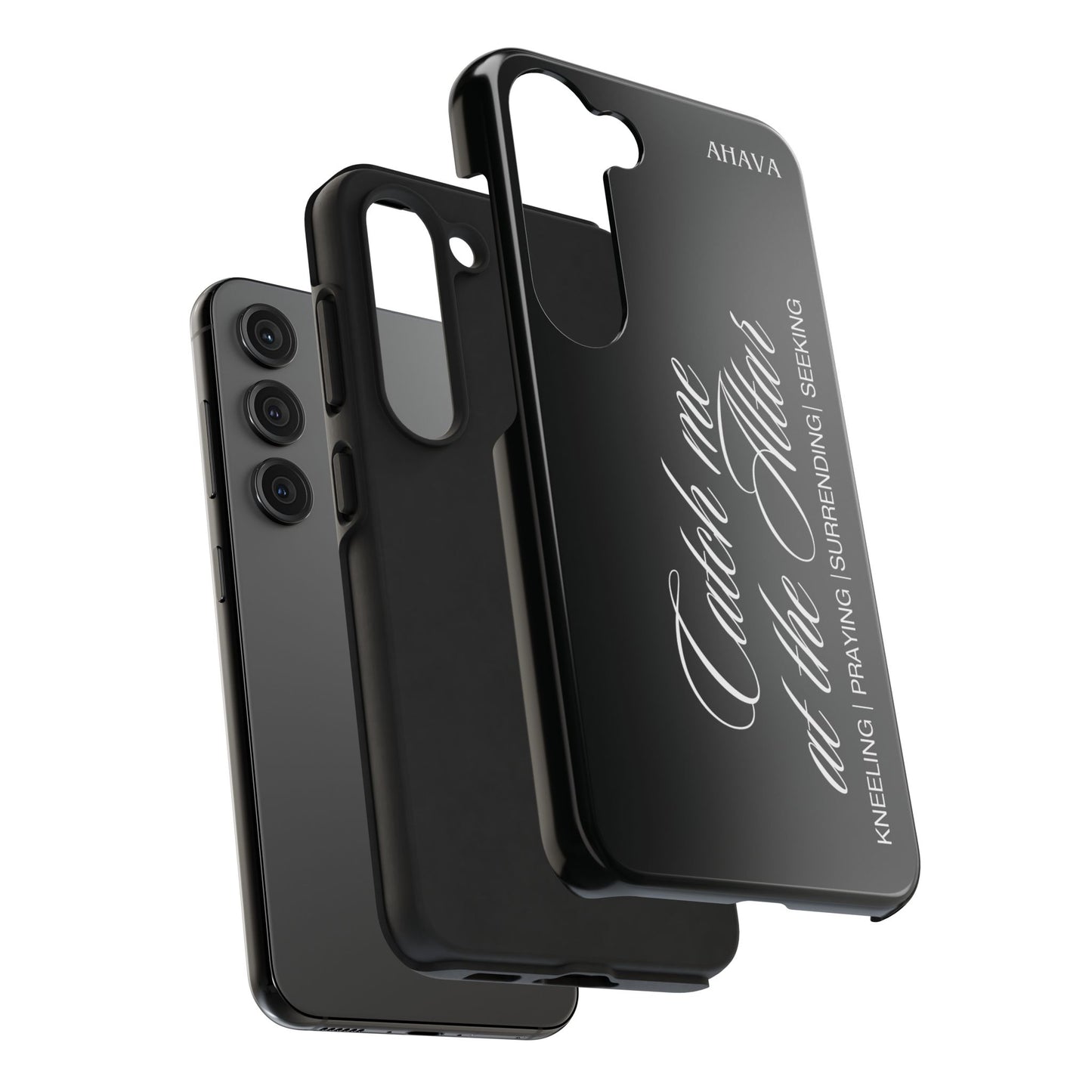"Catch Me at the Altar" Black Phone Case