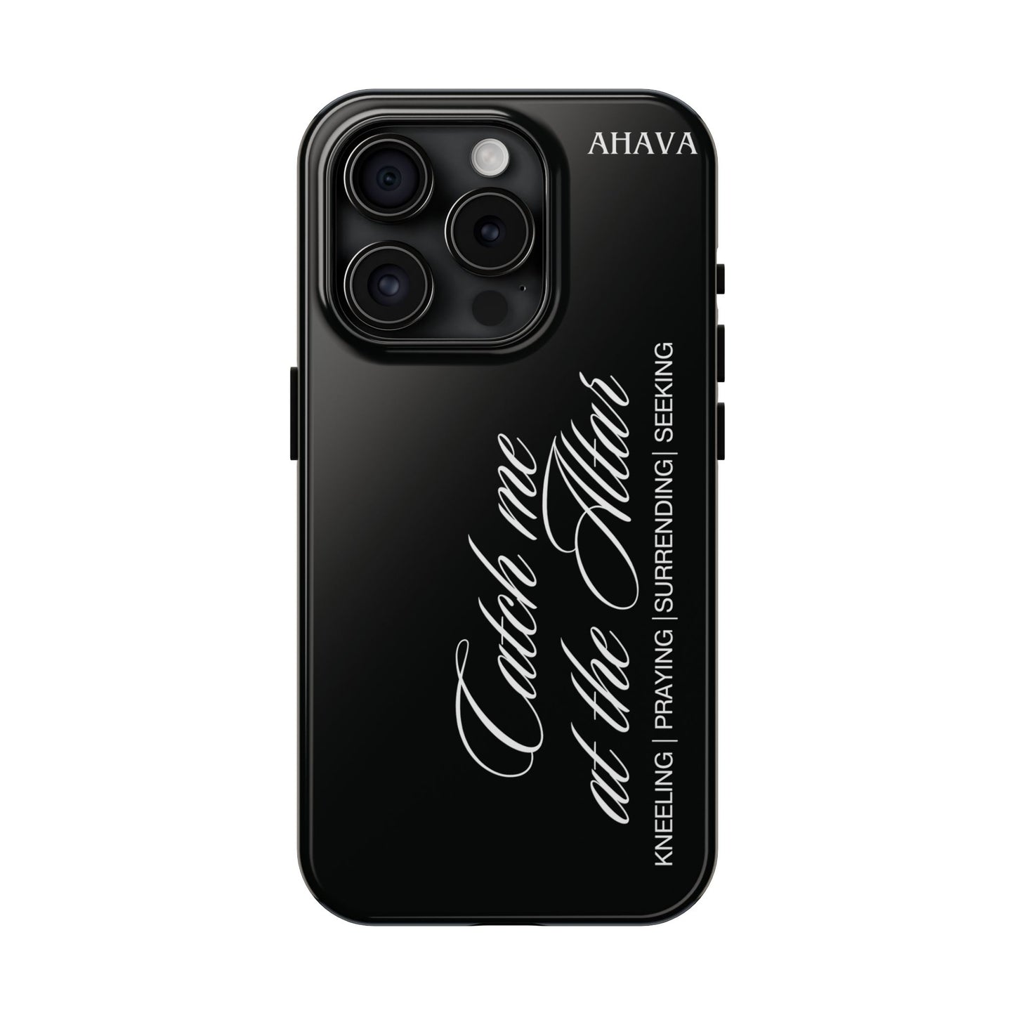"Catch Me at the Altar" Black Phone Case