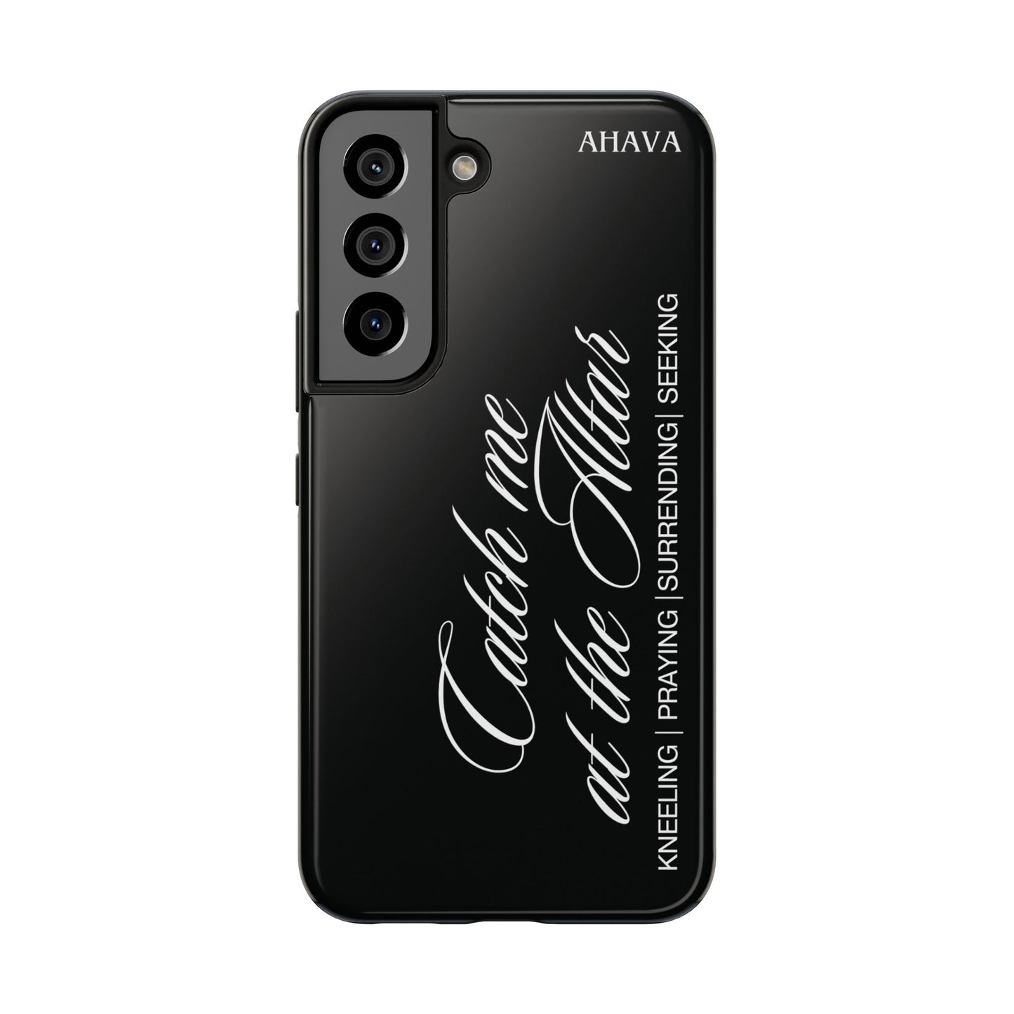"Catch Me at the Altar" Black Phone Case