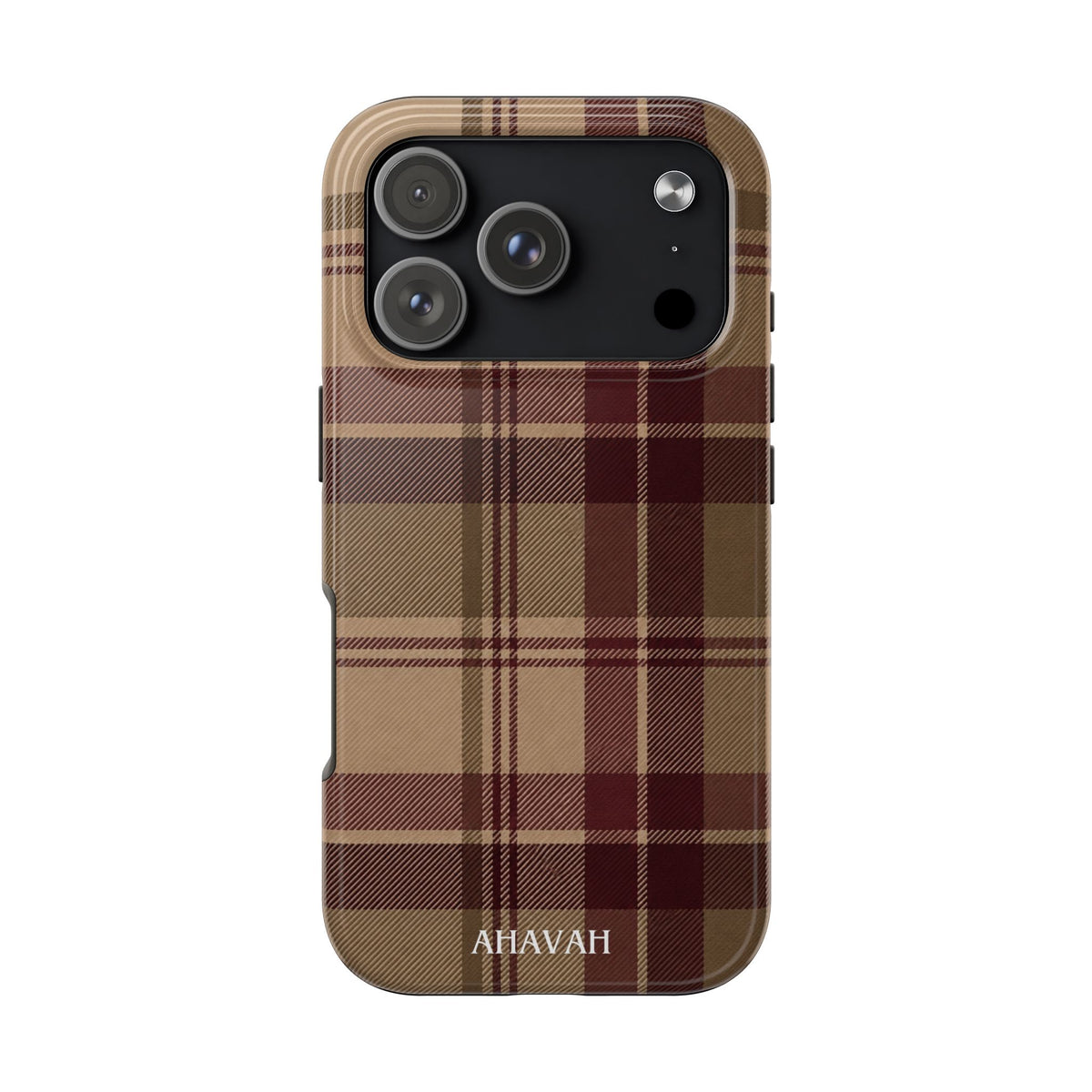 Covenant Comfort | Burgundy Plaid Tough Phone Case