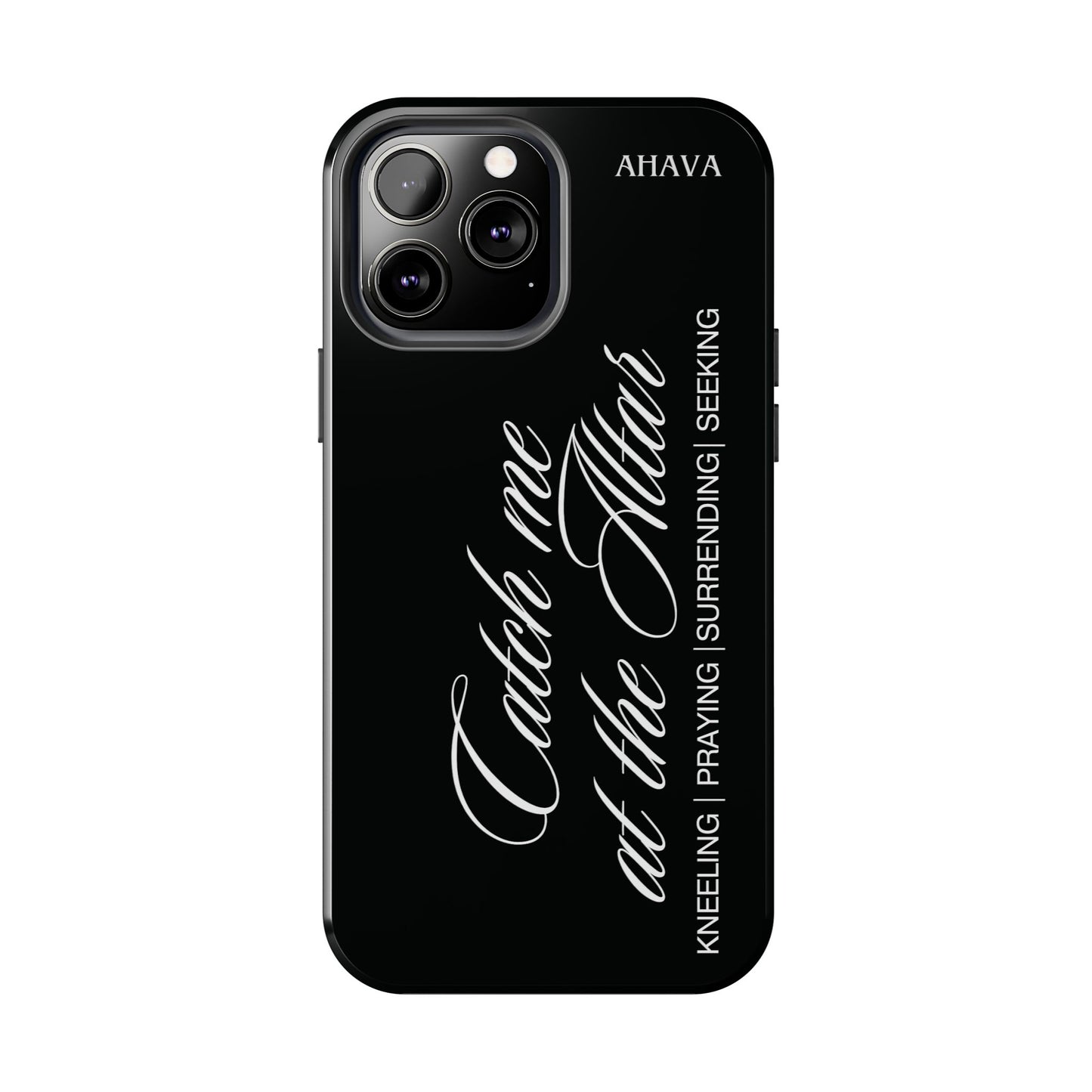 "Catch Me at the Altar" Black Phone Case