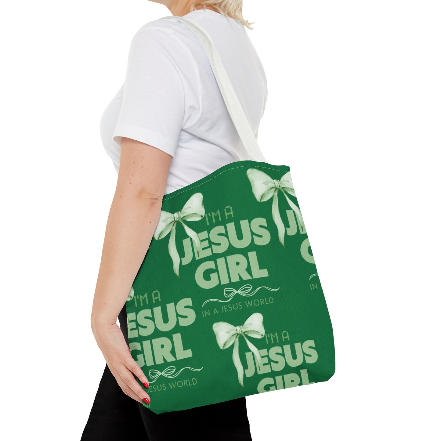 I'm a Jesus Girl Tote Bag - Green