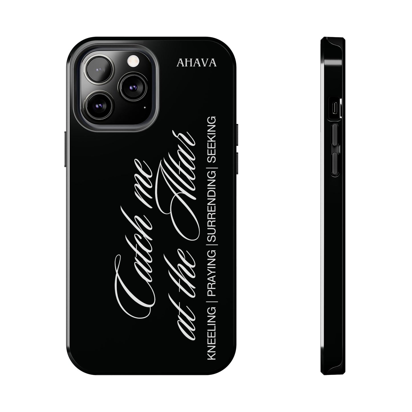 "Catch Me at the Altar" Black Phone Case