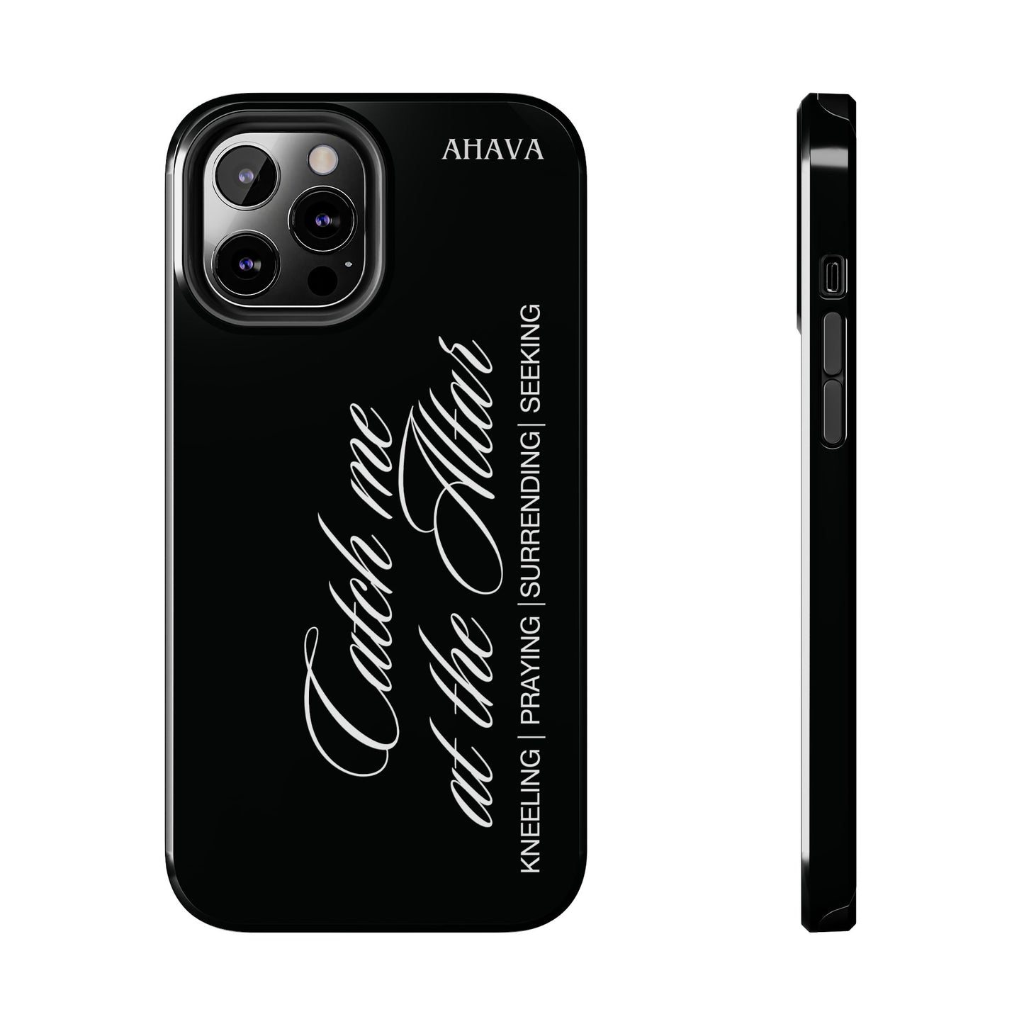 "Catch Me at the Altar" Black Phone Case