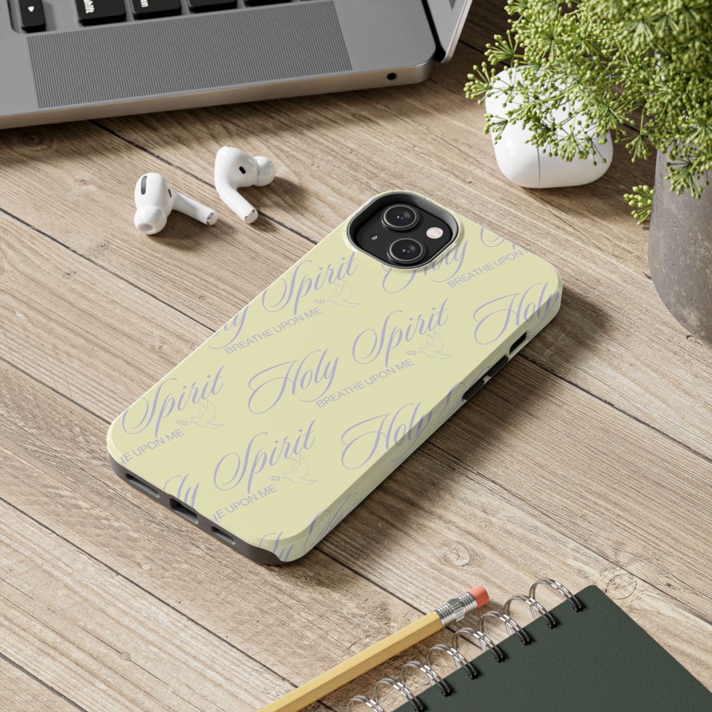 "Holy Spirit, Breathe Upon me" Buttercream Phone Case