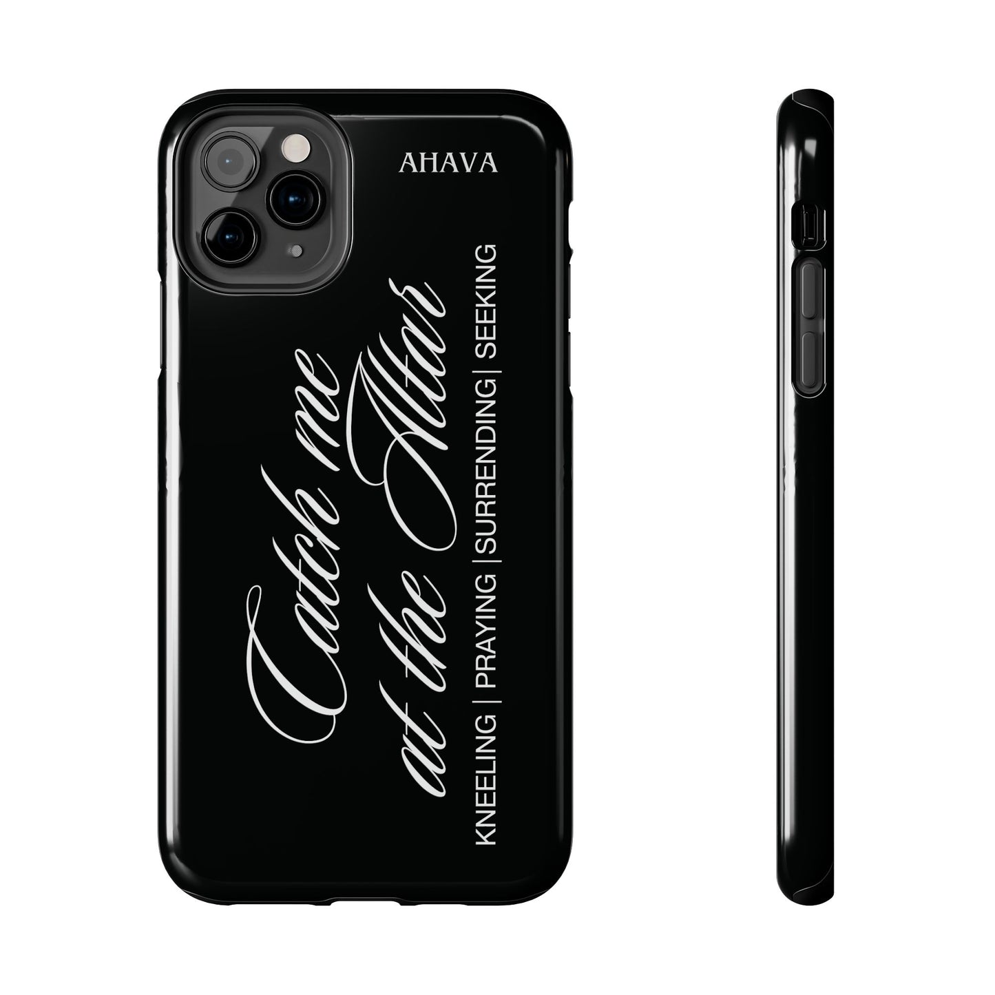 "Catch Me at the Altar" Black Phone Case