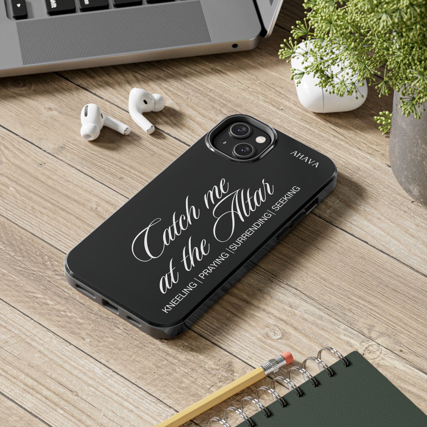 "Catch Me at the Altar" Black Phone Case