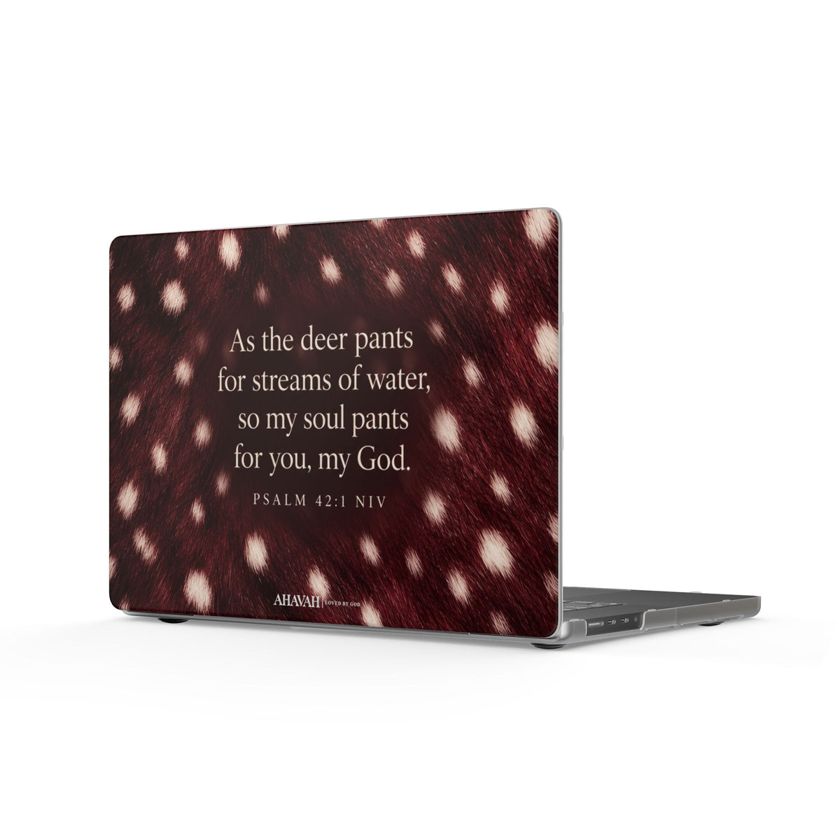Psalm 42:1 Anointed Wine Fawn MacBook Case | As the Deer Pants