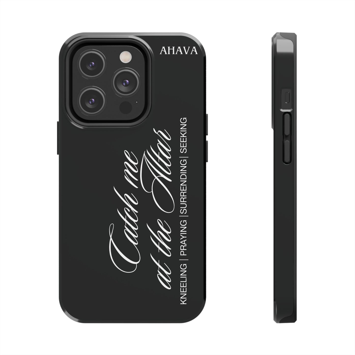 "Catch Me at the Altar" Black Phone Case