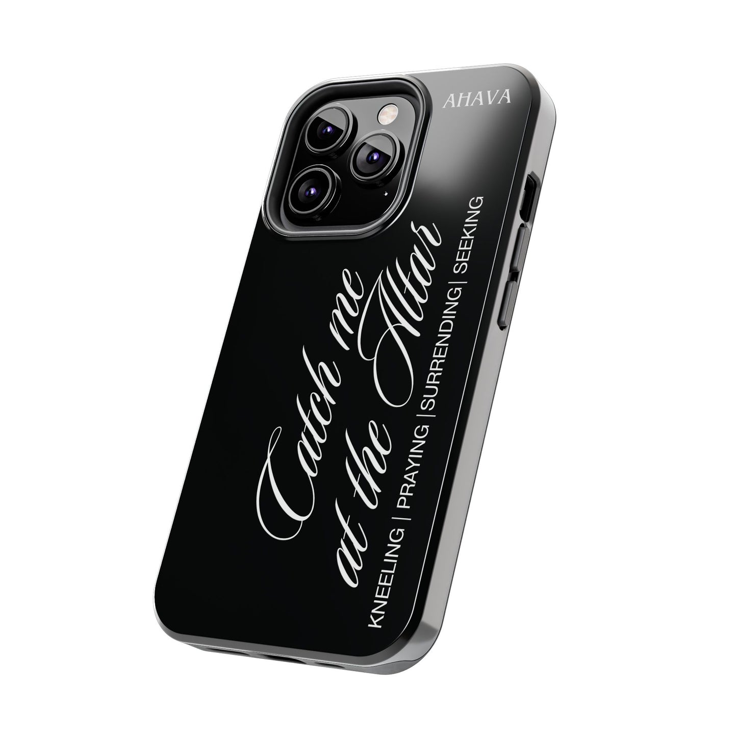 "Catch Me at the Altar" Black Phone Case