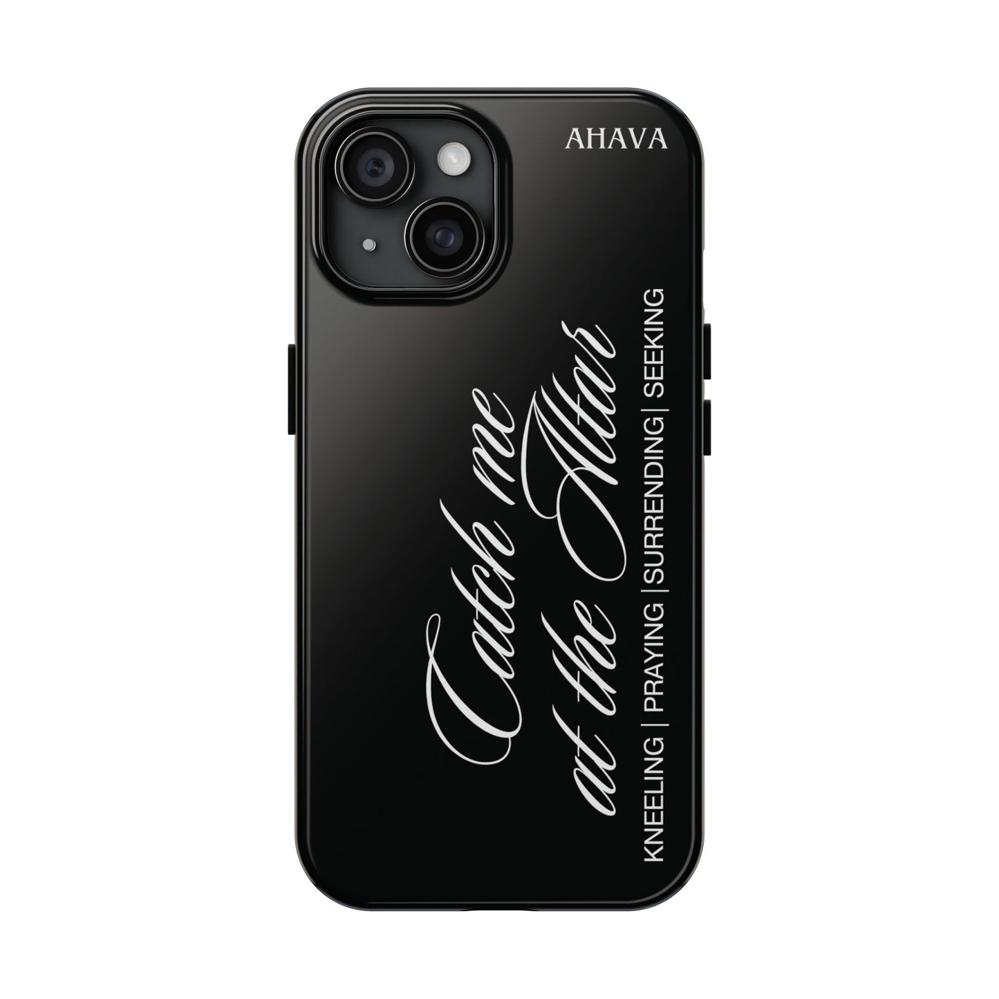 "Catch Me at the Altar" Black Phone Case