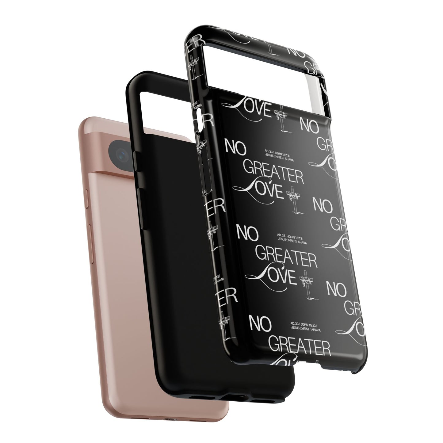 "No Greater Love" Black Phone Case