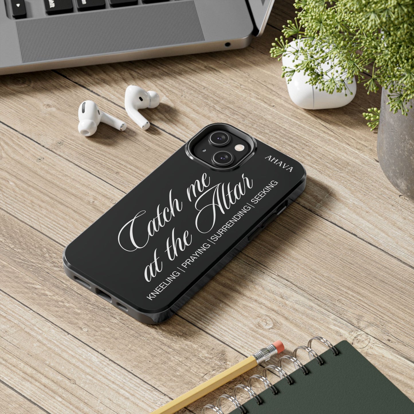"Catch Me at the Altar" Black Phone Case