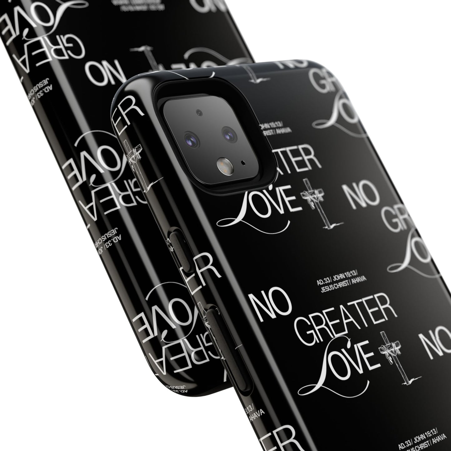 "No Greater Love" Black Phone Case