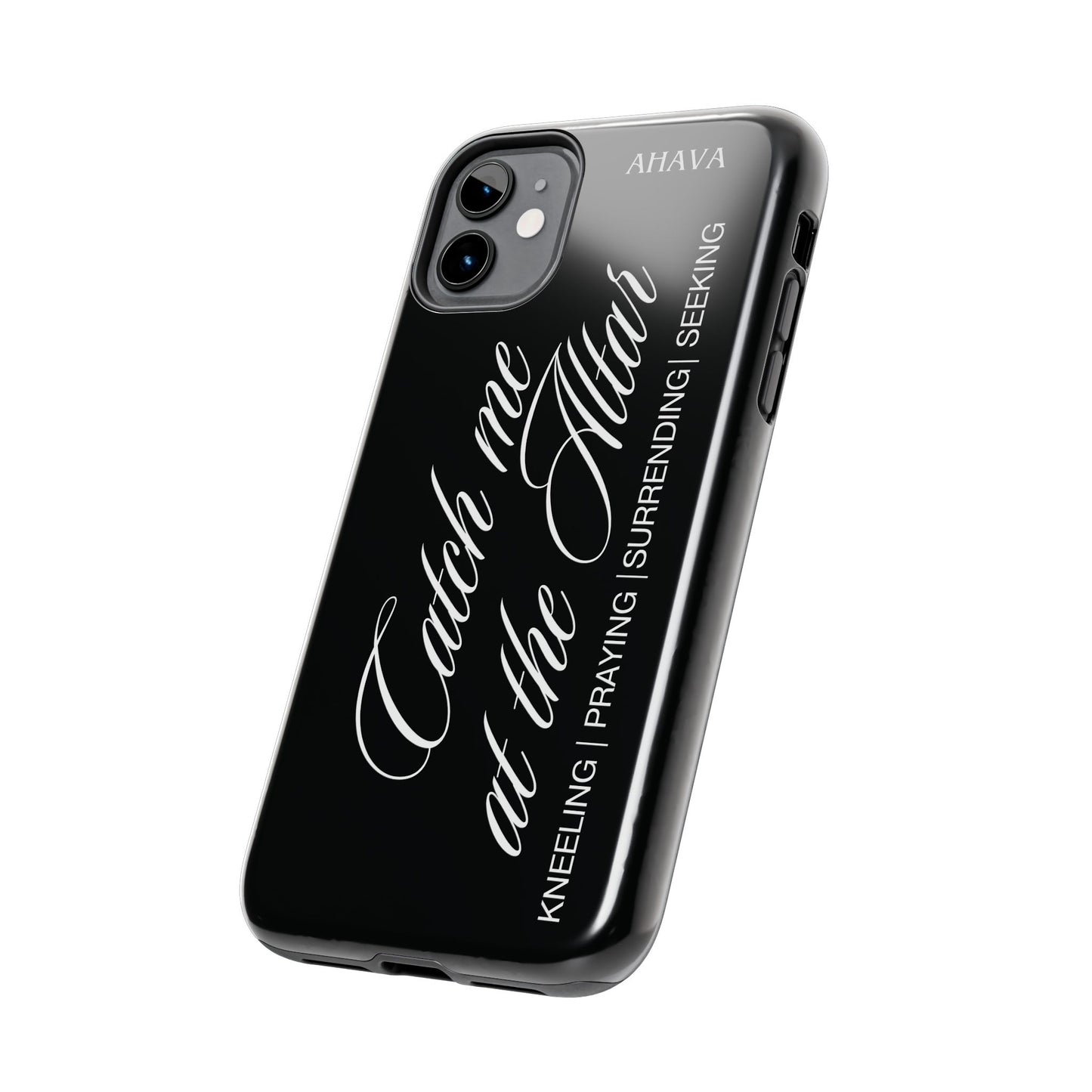 "Catch Me at the Altar" Black Phone Case