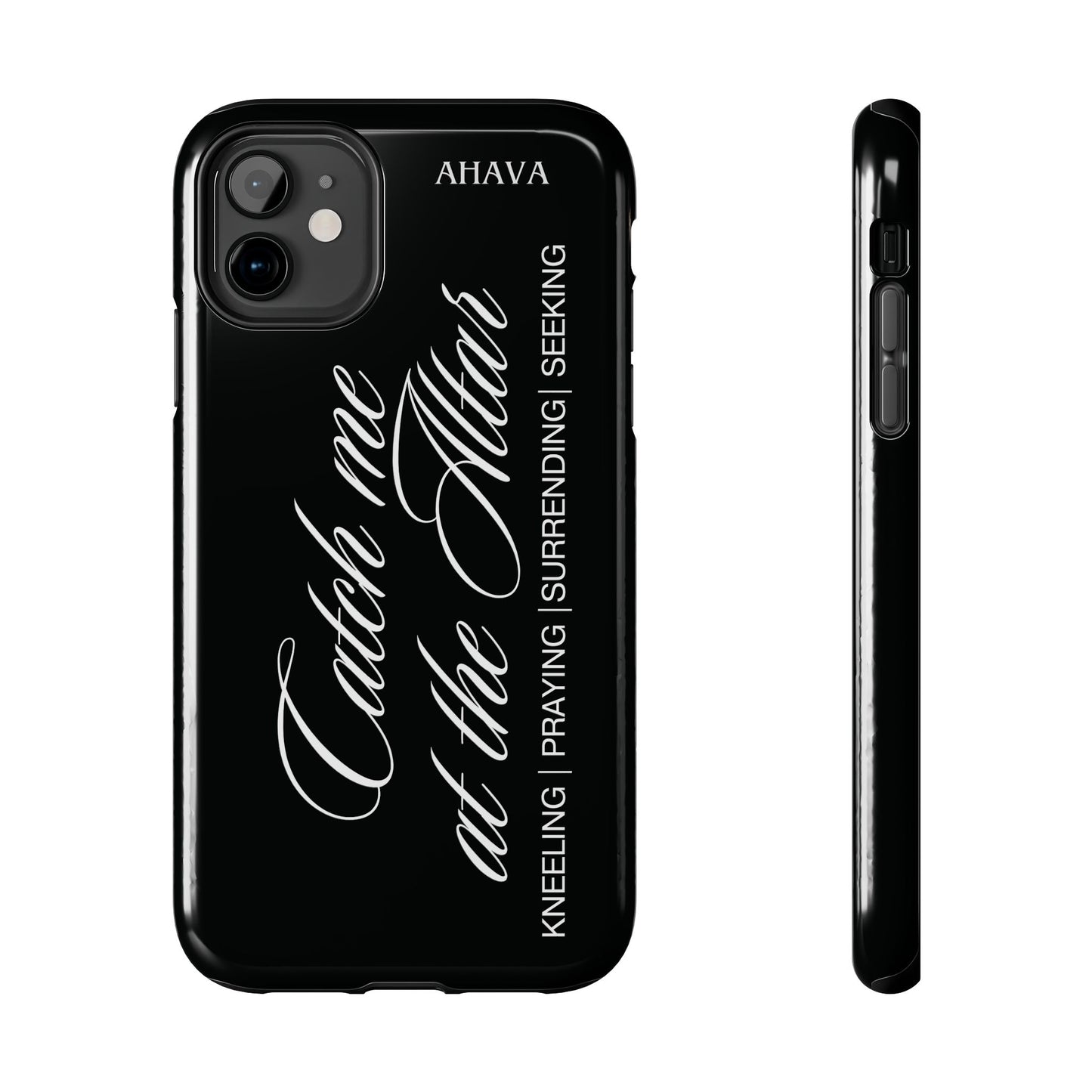 "Catch Me at the Altar" Black Phone Case