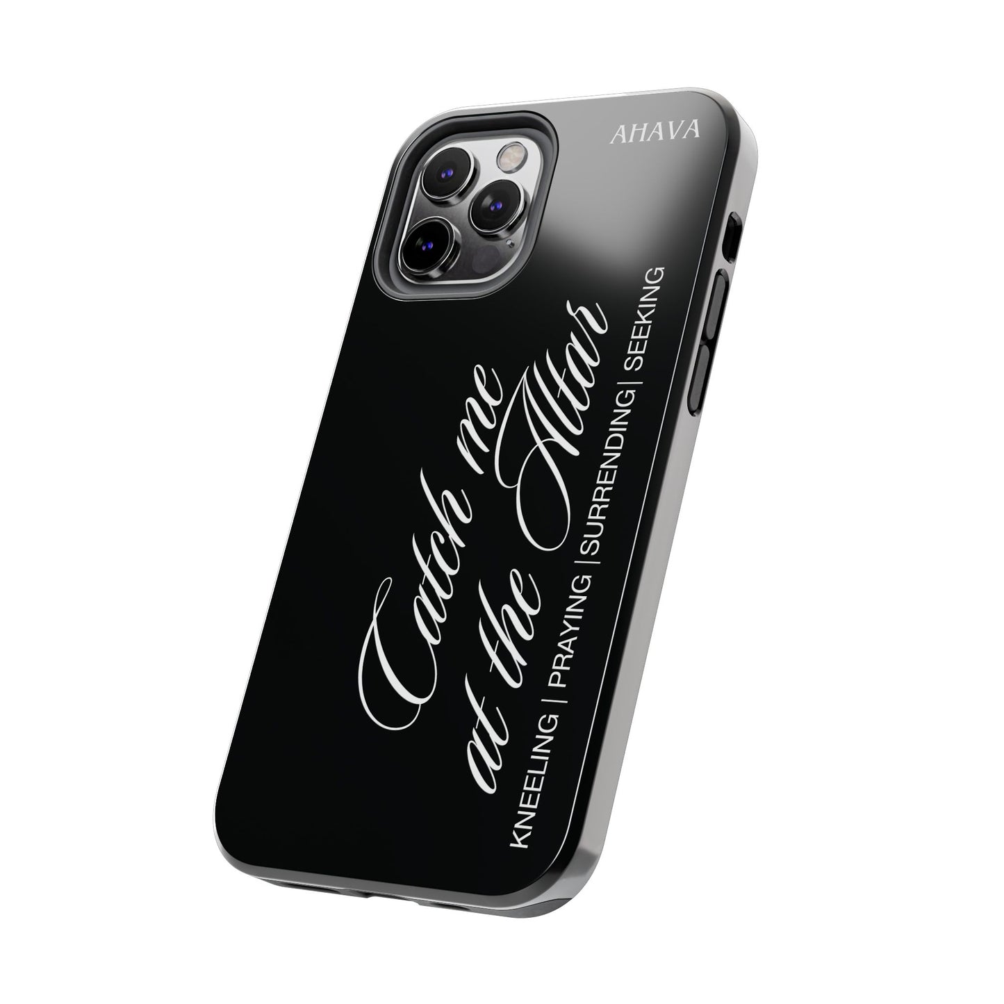 "Catch Me at the Altar" Black Phone Case