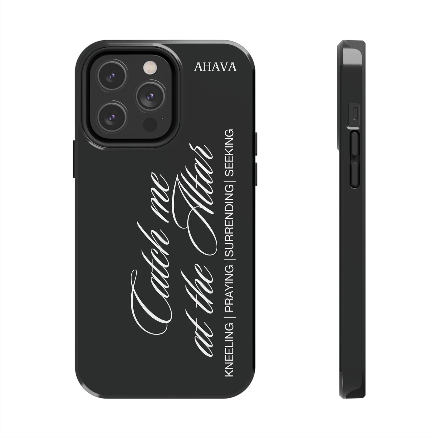 "Catch Me at the Altar" Black Phone Case
