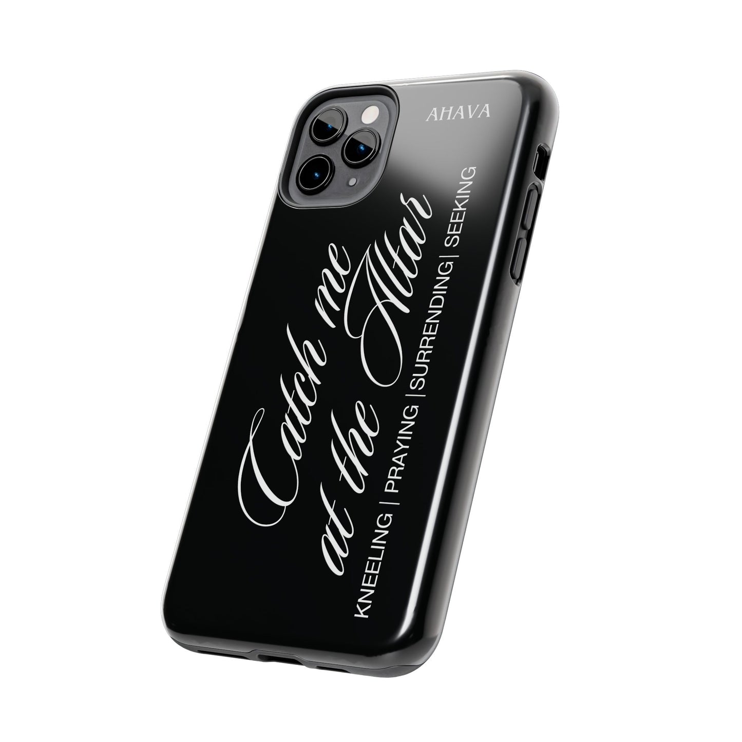 "Catch Me at the Altar" Black Phone Case