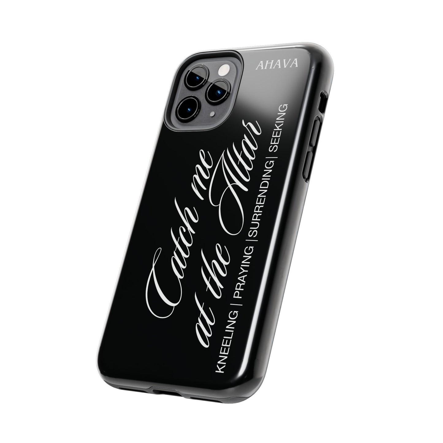 "Catch Me at the Altar" Black Phone Case