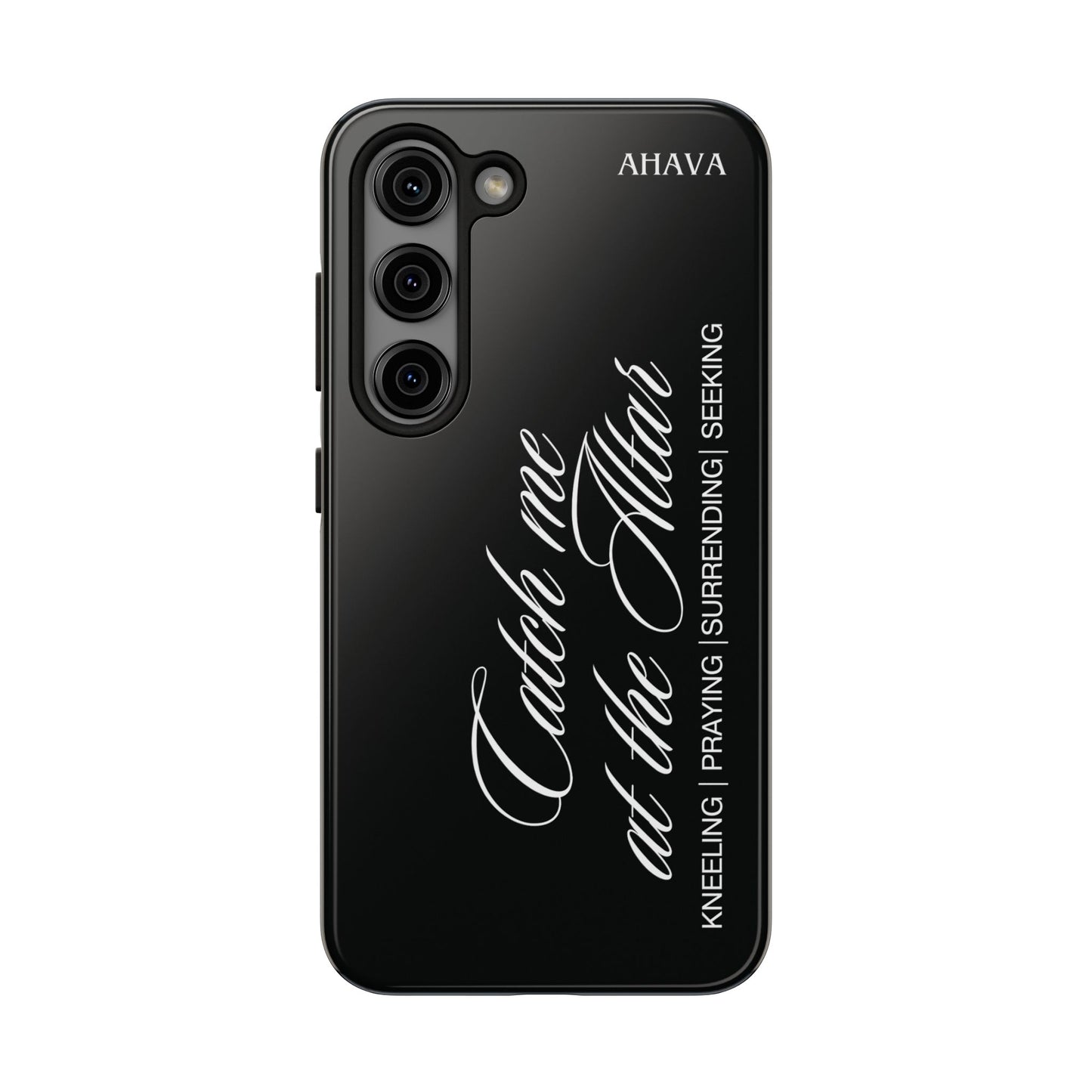 "Catch Me at the Altar" Black Phone Case