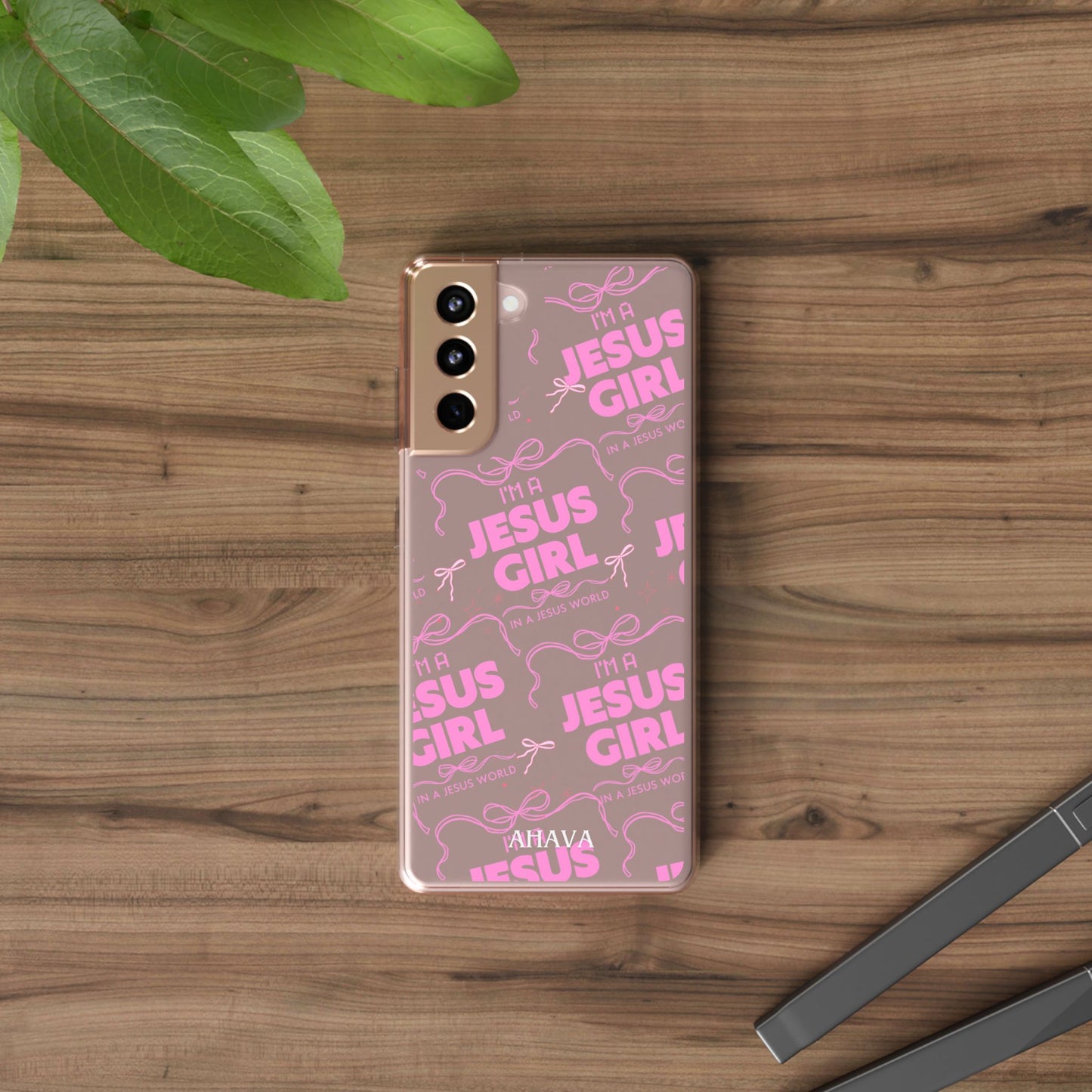 I'm a Jesus Girl Pink Case -Clear