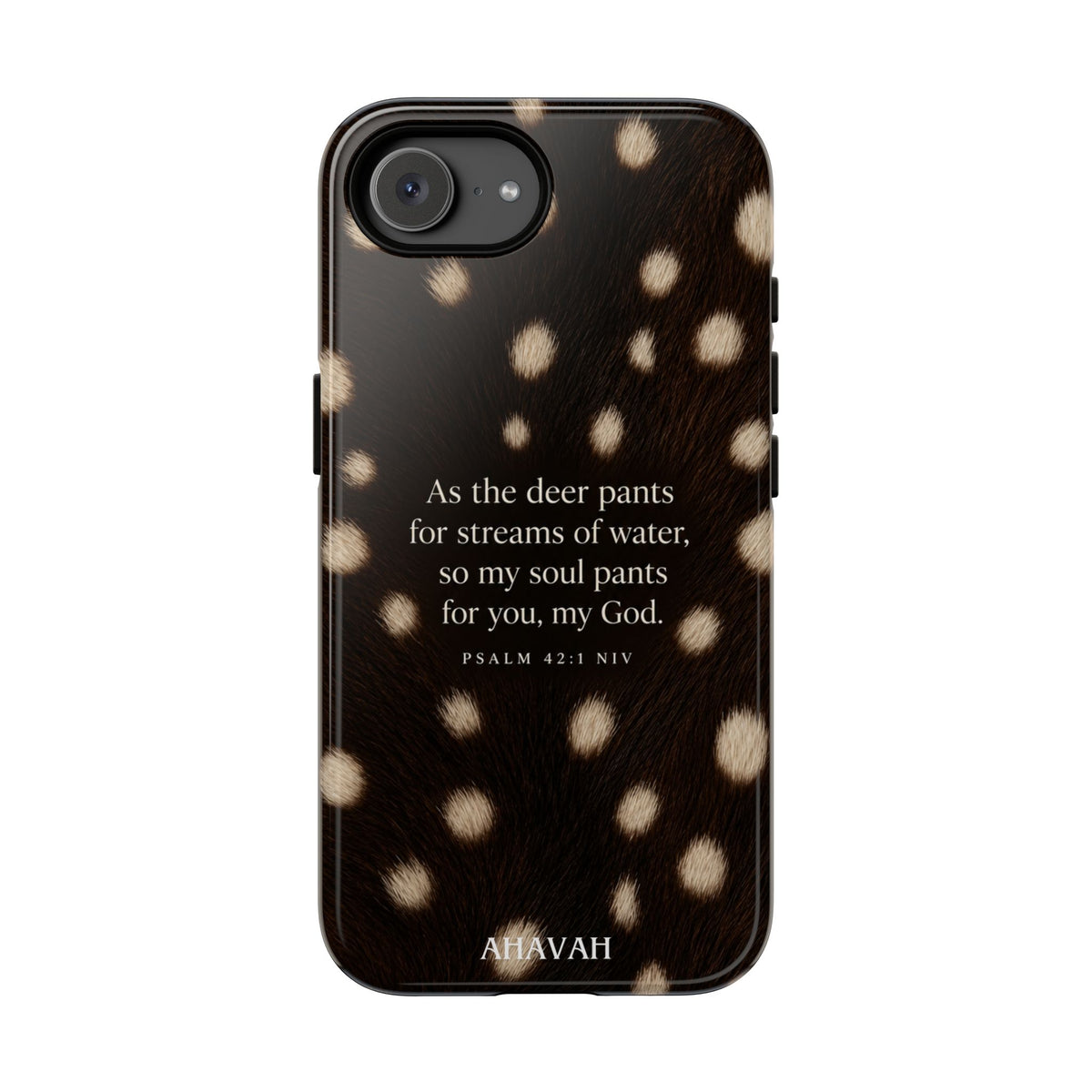 Psalm 42:1 Midnight Fawn Print Phone Case | As the Deer Pants