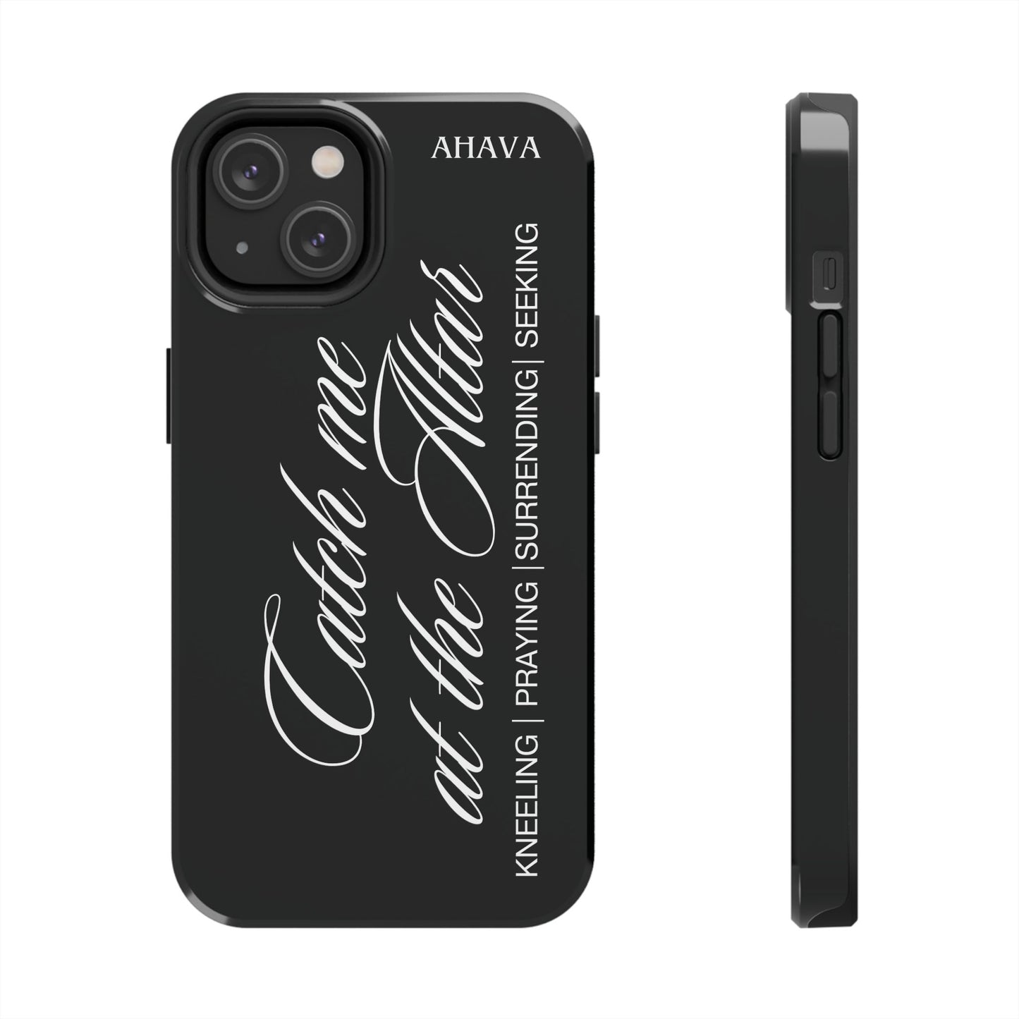 "Catch Me at the Altar" Black Phone Case