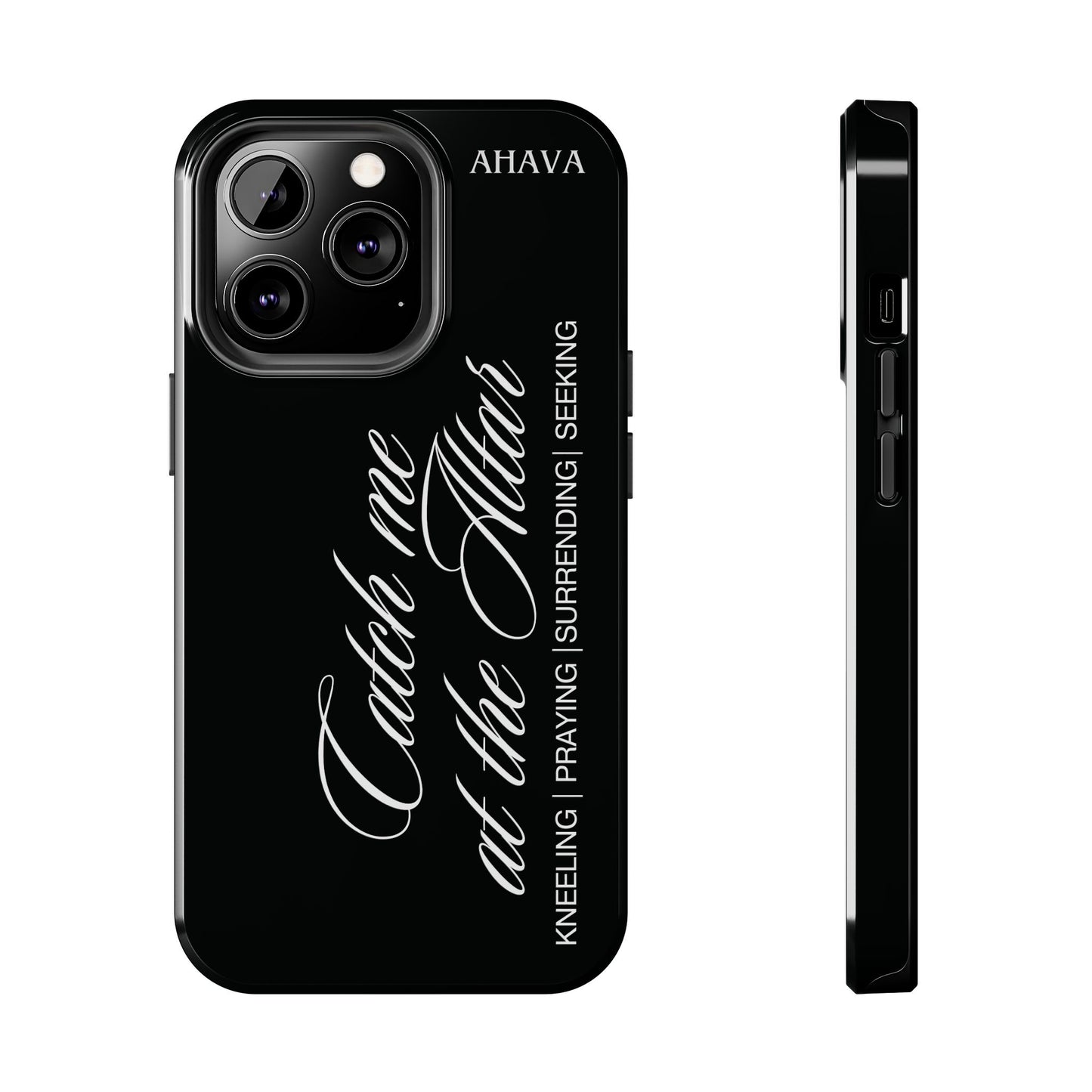 "Catch Me at the Altar" Black Phone Case