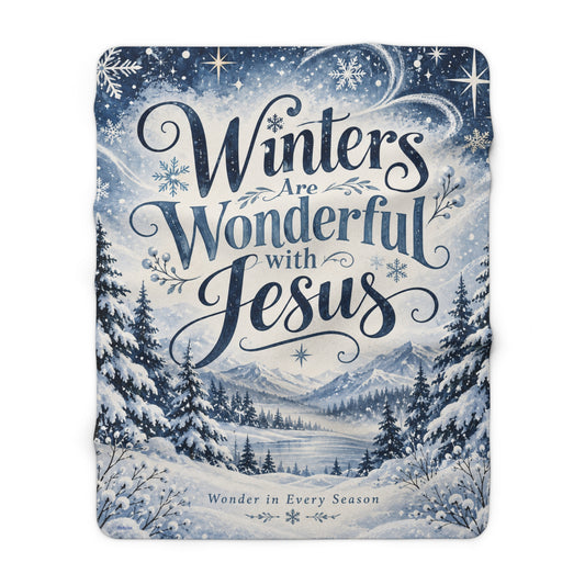 Winter are Wonderful with Jesus | Winter Frost Blanket