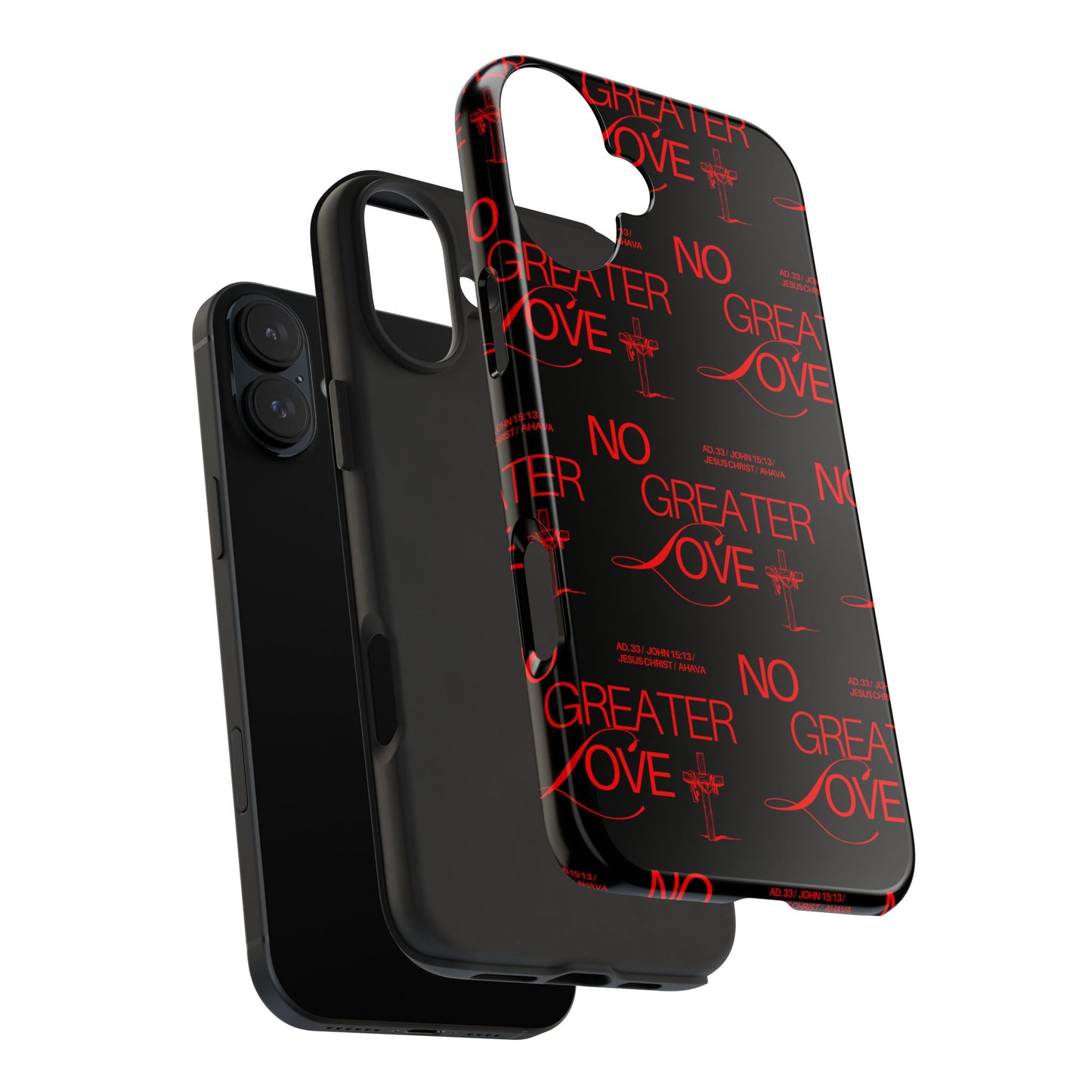 "No Greater Love" Red Phone Case