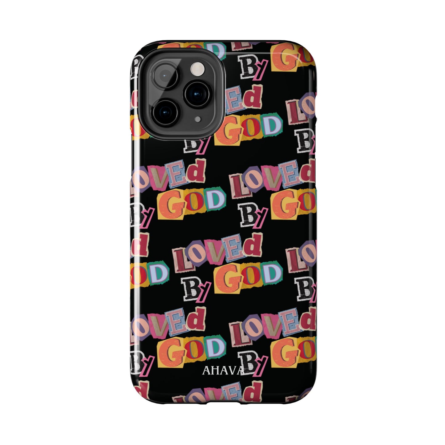 "Loved by God" Black Phone Case