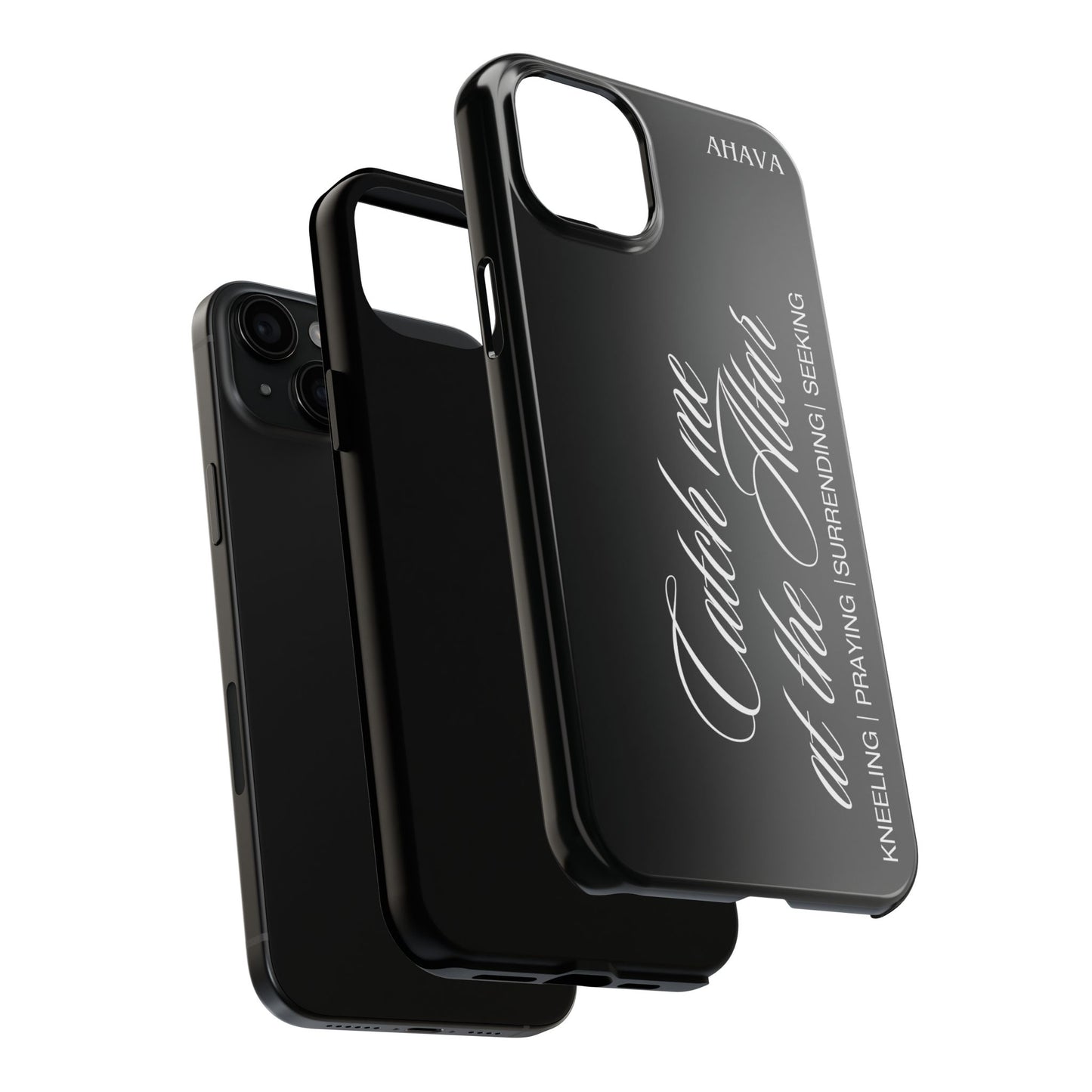"Catch Me at the Altar" Black Phone Case