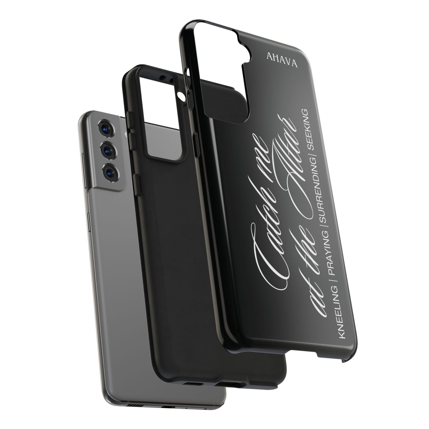 "Catch Me at the Altar" Black Phone Case