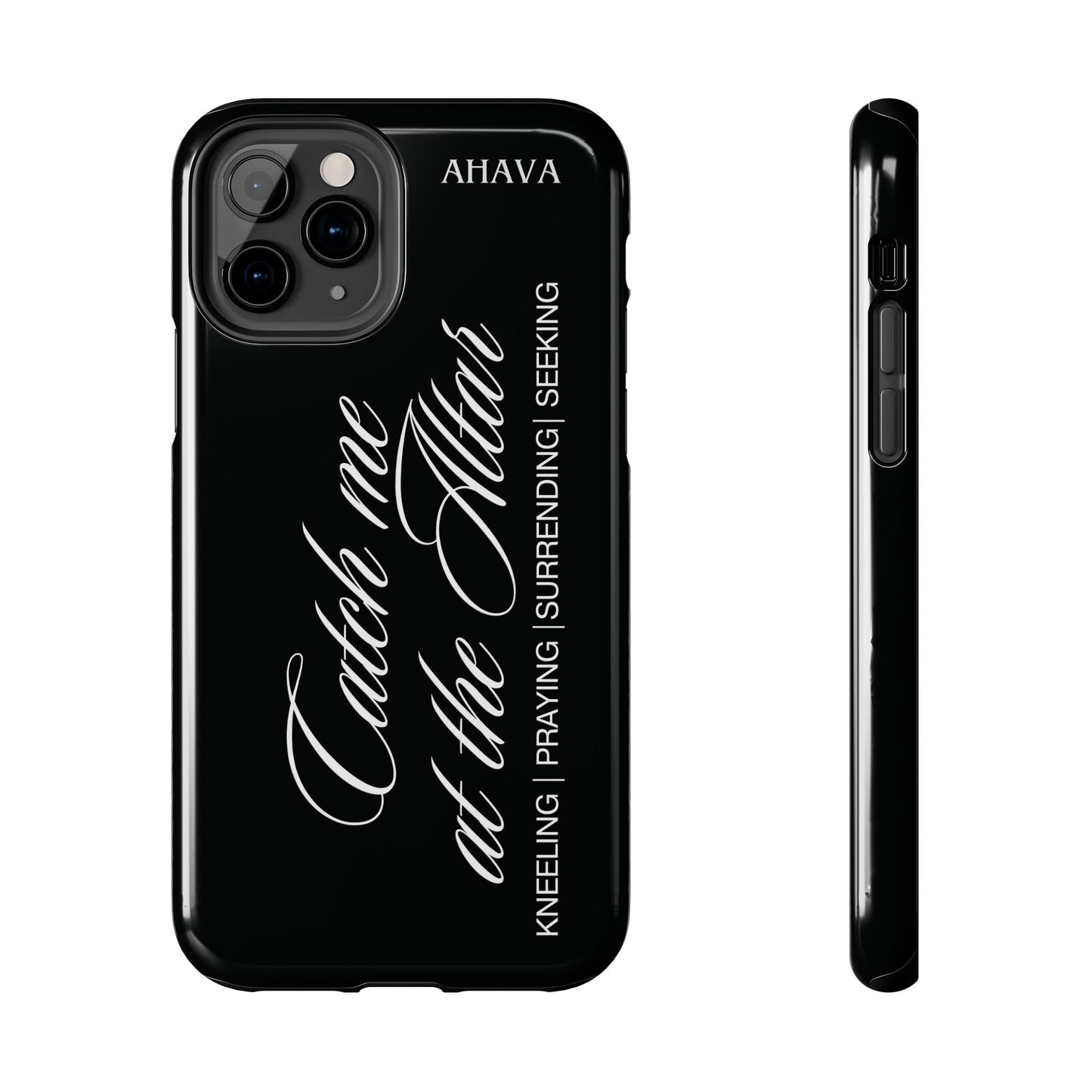 "Catch Me at the Altar" Black Phone Case