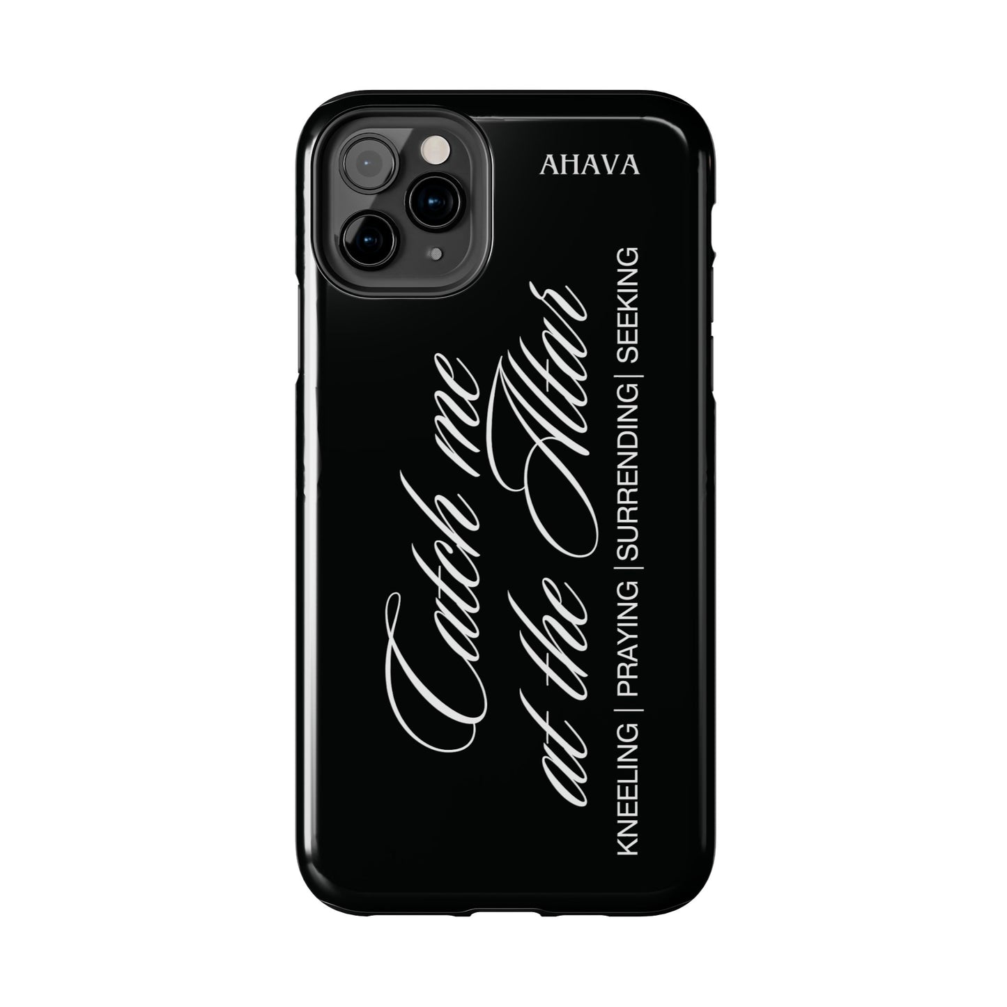 "Catch Me at the Altar" Black Phone Case