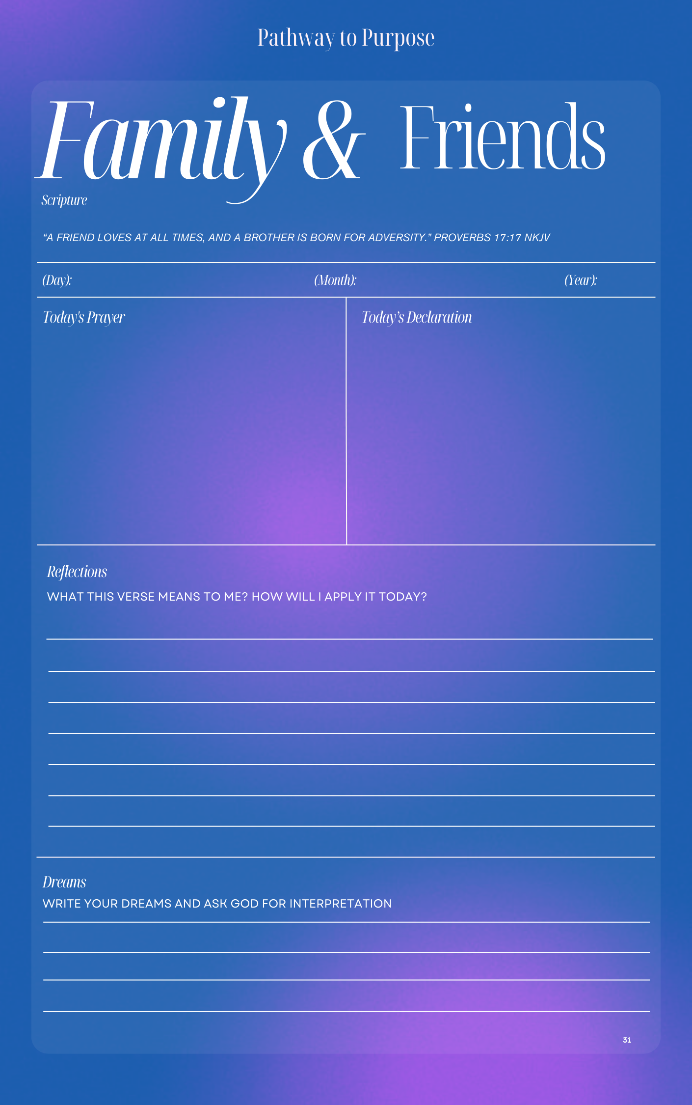 Pathway to Purpose: 30 Day Journal