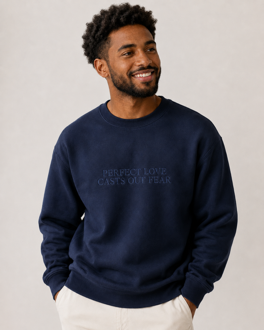 Perfect Love Casts Out Fear (1 John 4:18) | Embroidery