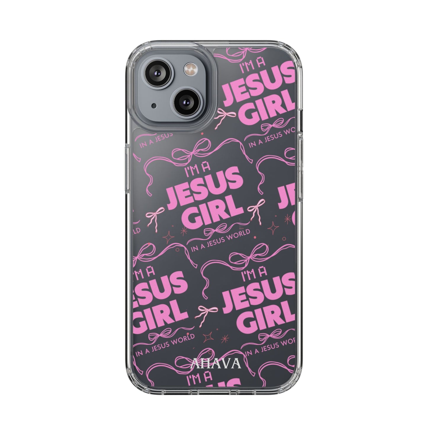 I'm a Jesus Girl Pink Case -Clear