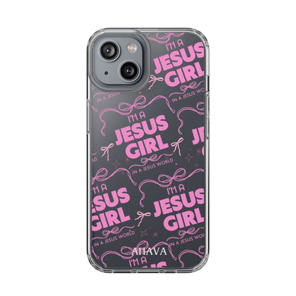 I'm a Jesus Girl Pink Case -Clear