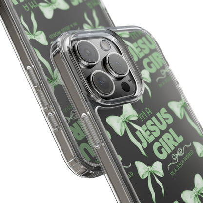 I'm a Jesus Girl Green Case -Clear