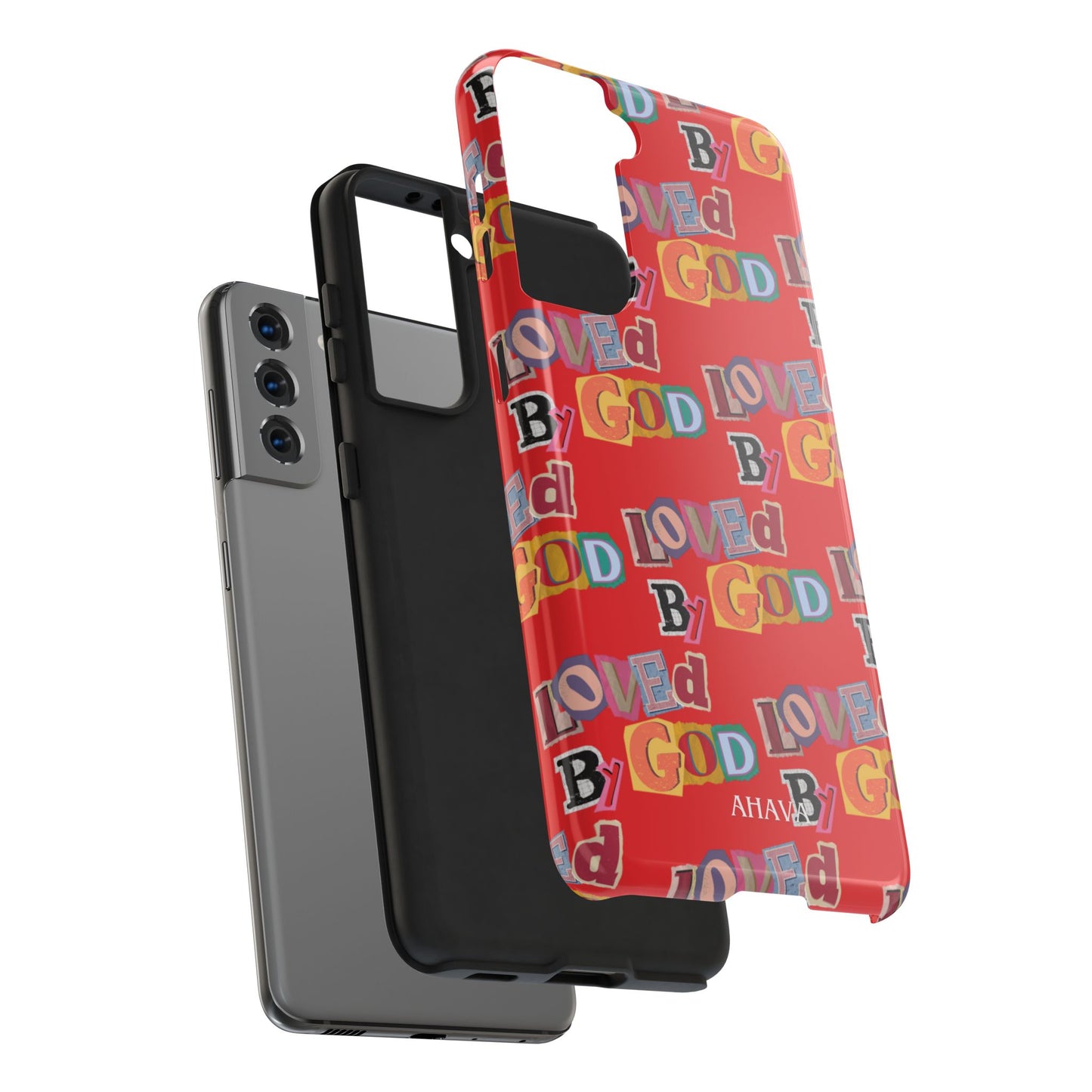 "Loved by God" Red Phone Case