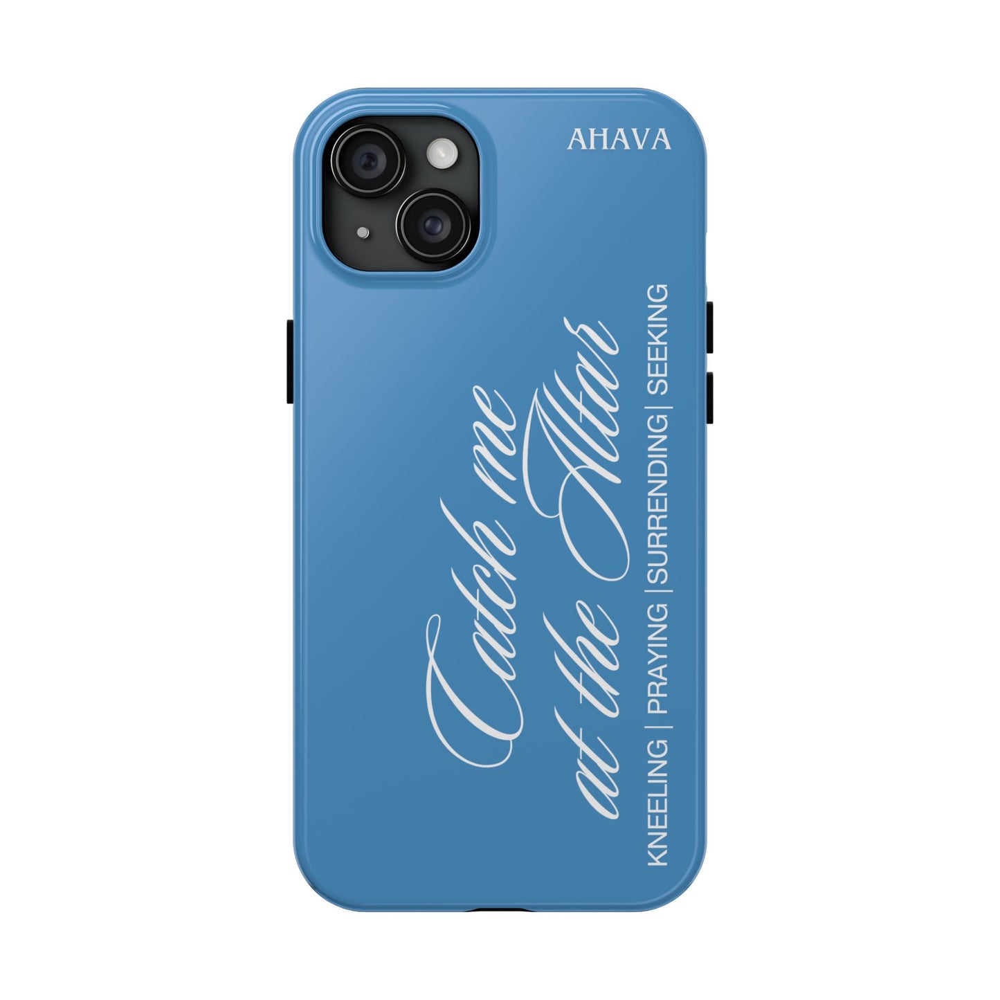 "Catch Me at the Altar" Light Blue Phone Case
