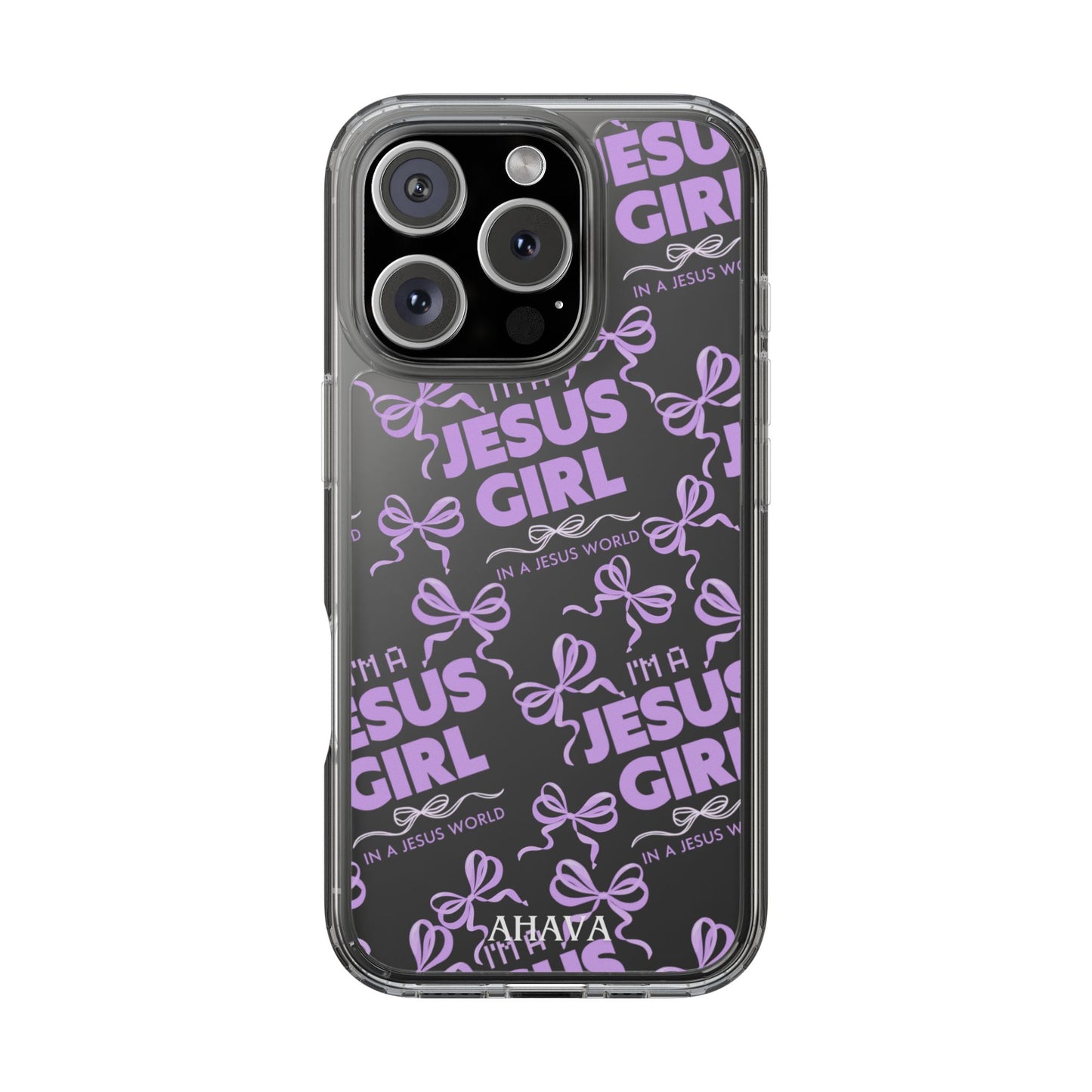 I'm a Jesus Girl Purple Case -Clear