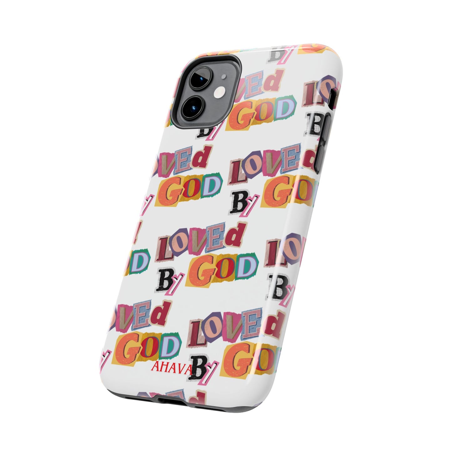 "Loved by God" white Phone Case