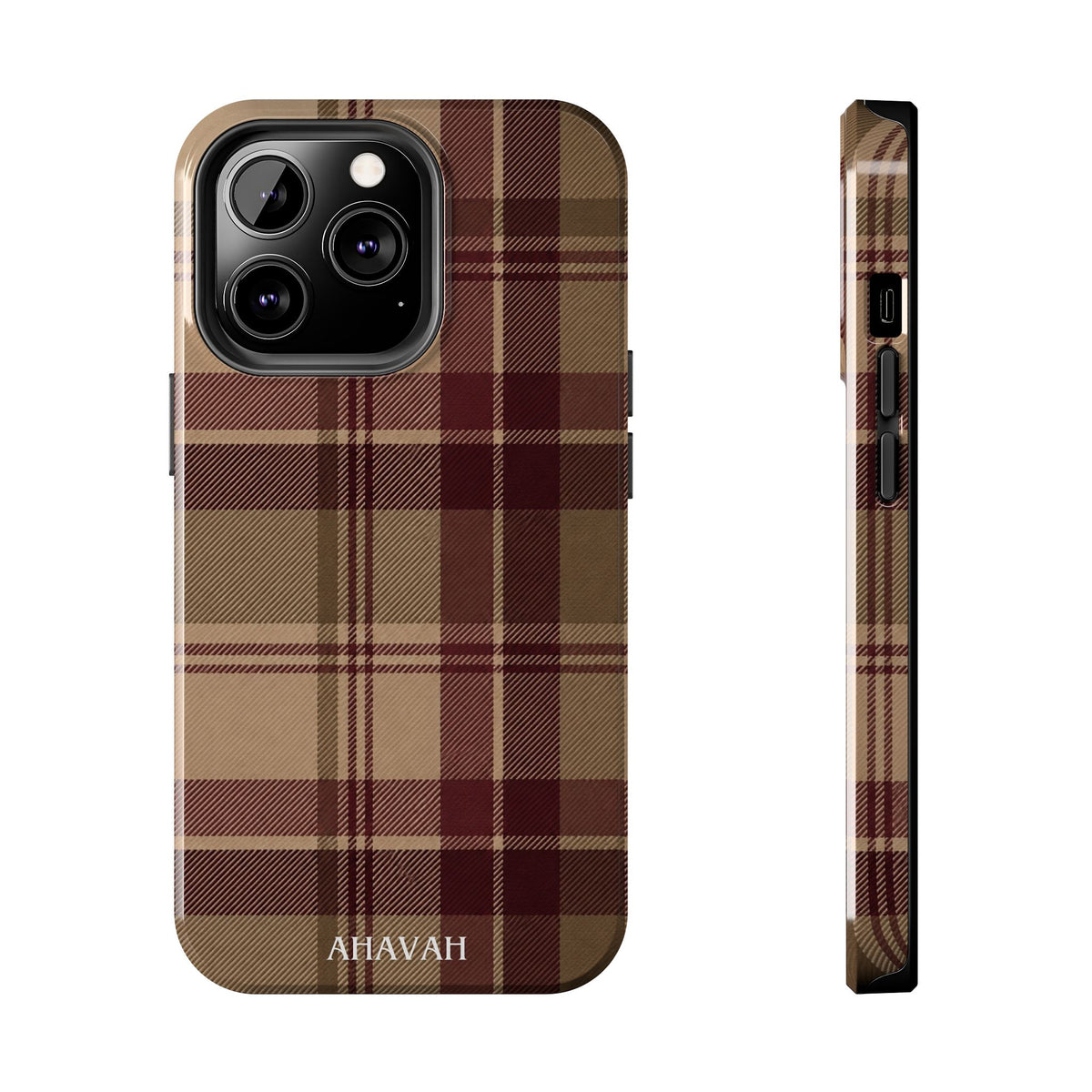 Covenant Comfort | Burgundy Plaid Tough Phone Case