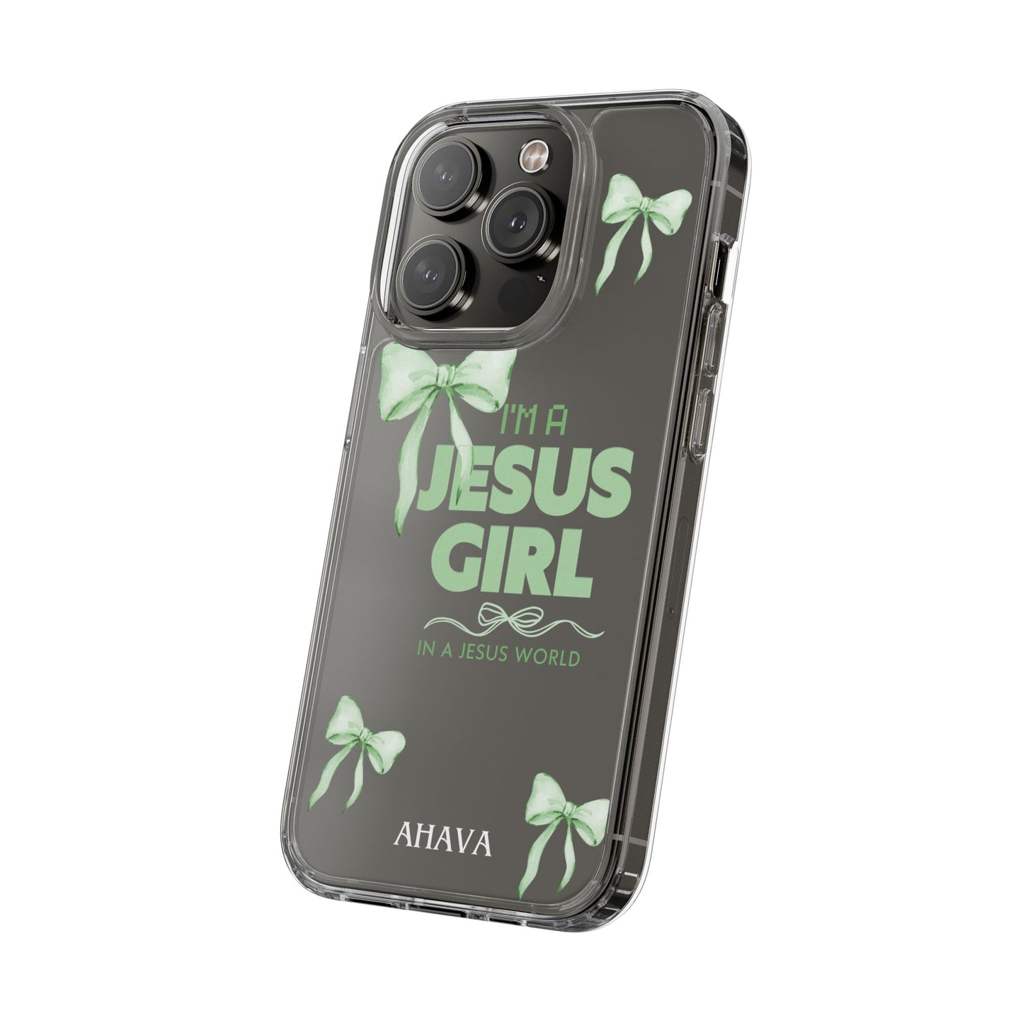 I'm a Jesus Girl Phone Case | Christian Aesthetic Gift for Her | Clear Shockproof Tough Case